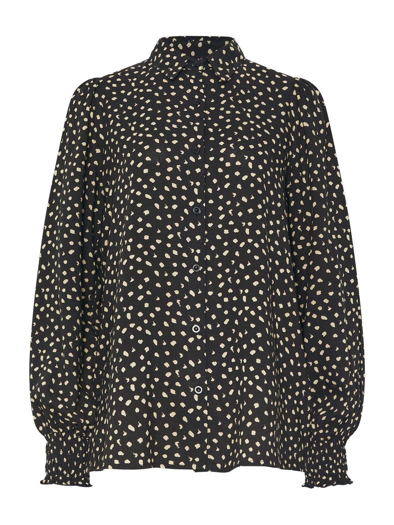Image 5 of 5 of Long Tall Sally Balloon Sleeve Shirt - Black