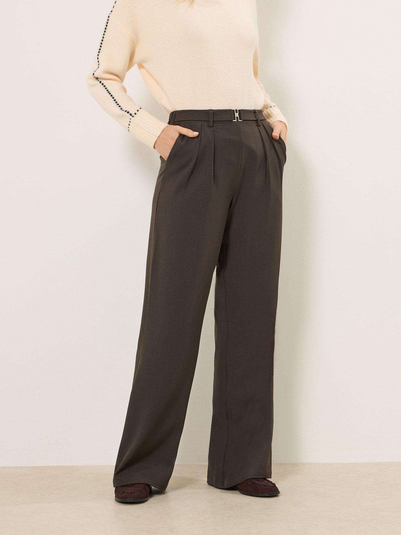 long-tall-sally-tall-buckle-wide-leg-trousers-34-brownfront