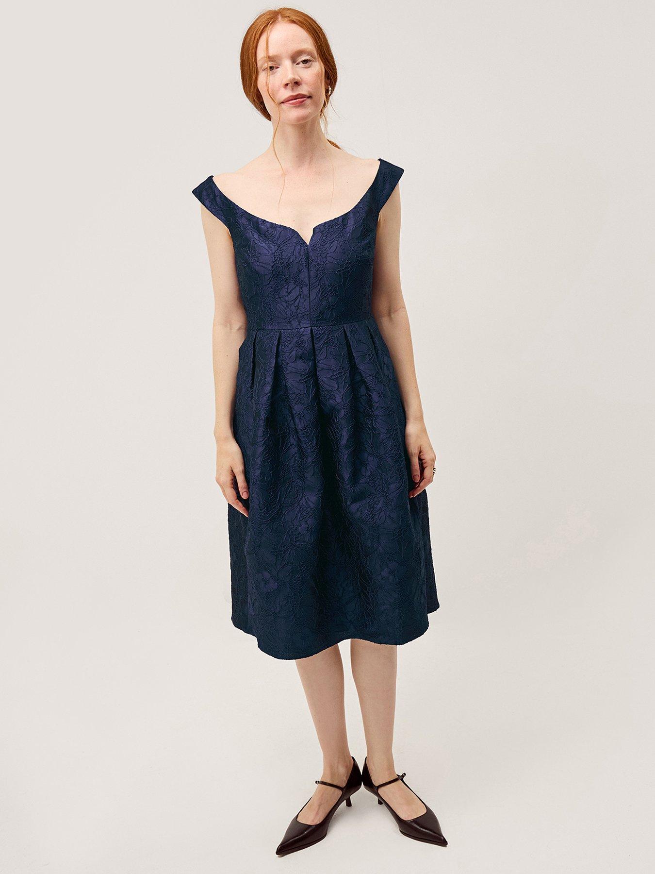 Image 1 of 5 of Monsoon Juliana Jaquard Dress