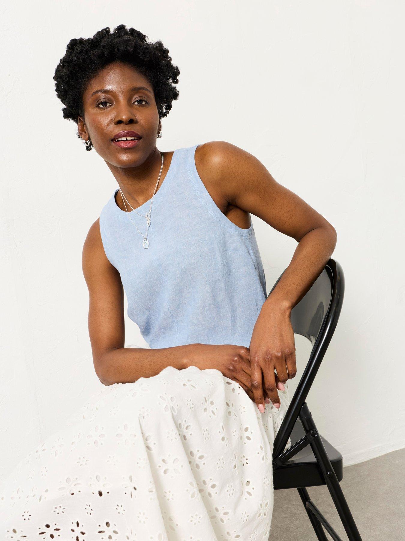fatface-dara-linen-blouse-blue