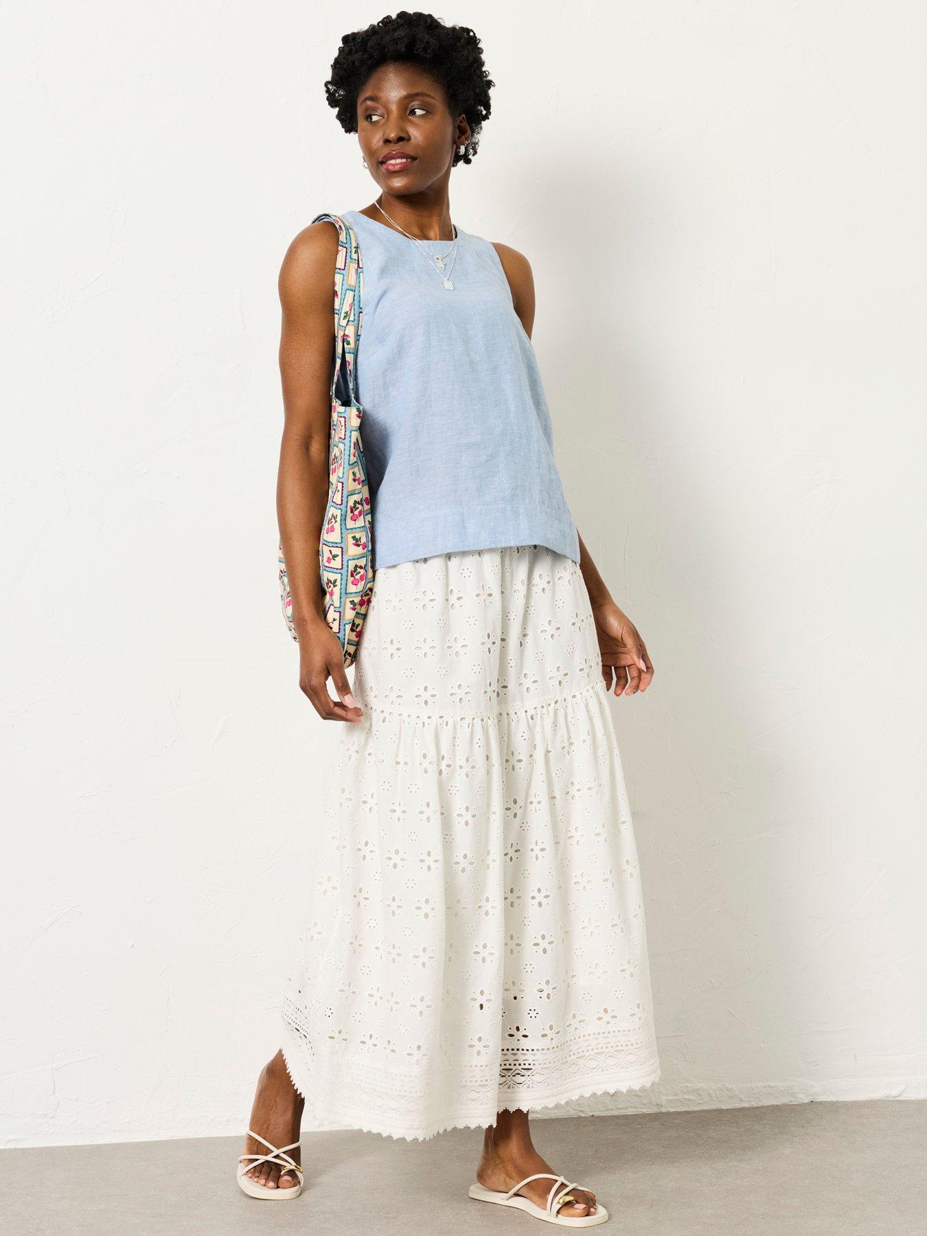 Image 3 of 6 of FatFace Dara Linen Blouse - Blue