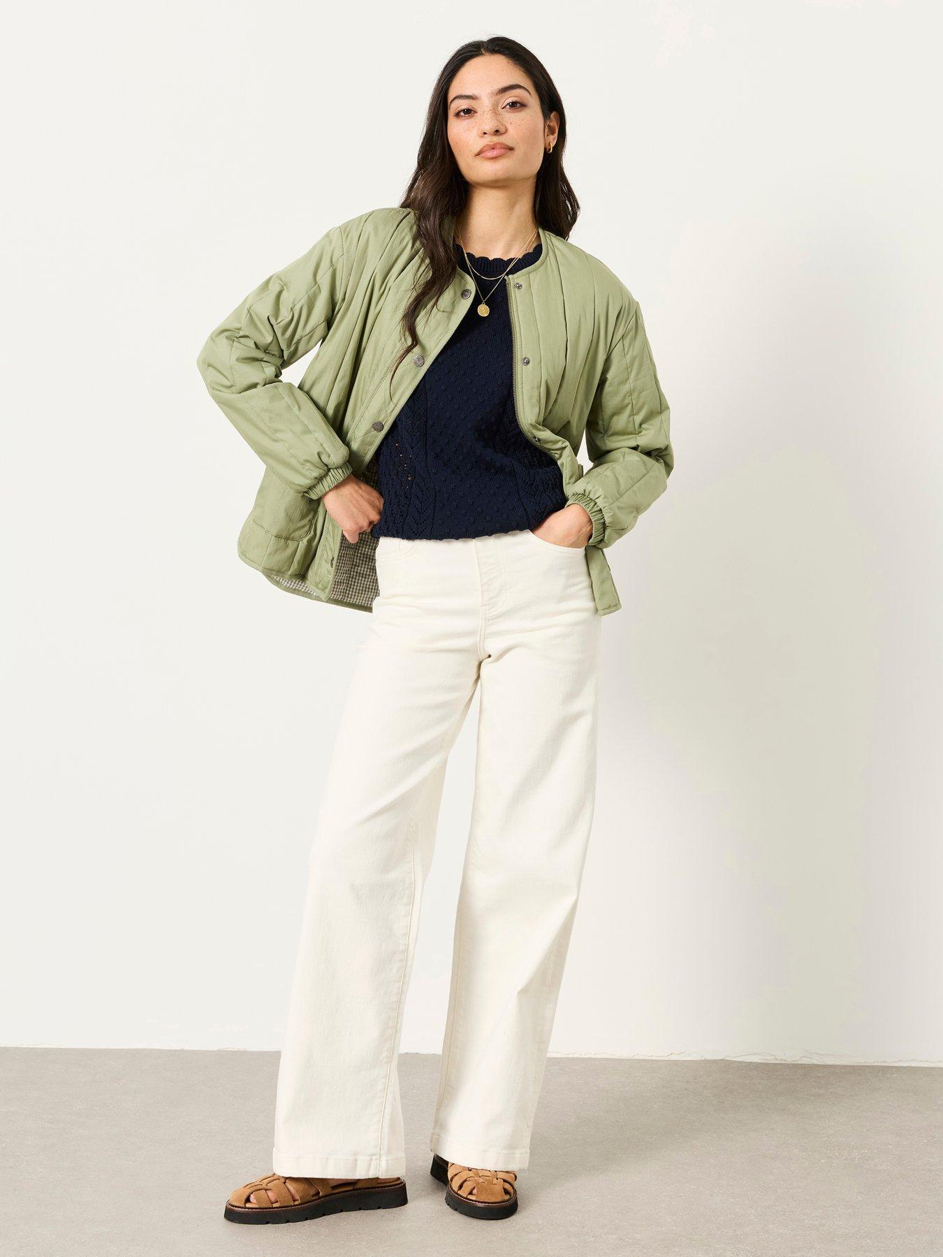 FatFace Welling Wide Leg Jeans - Ecru