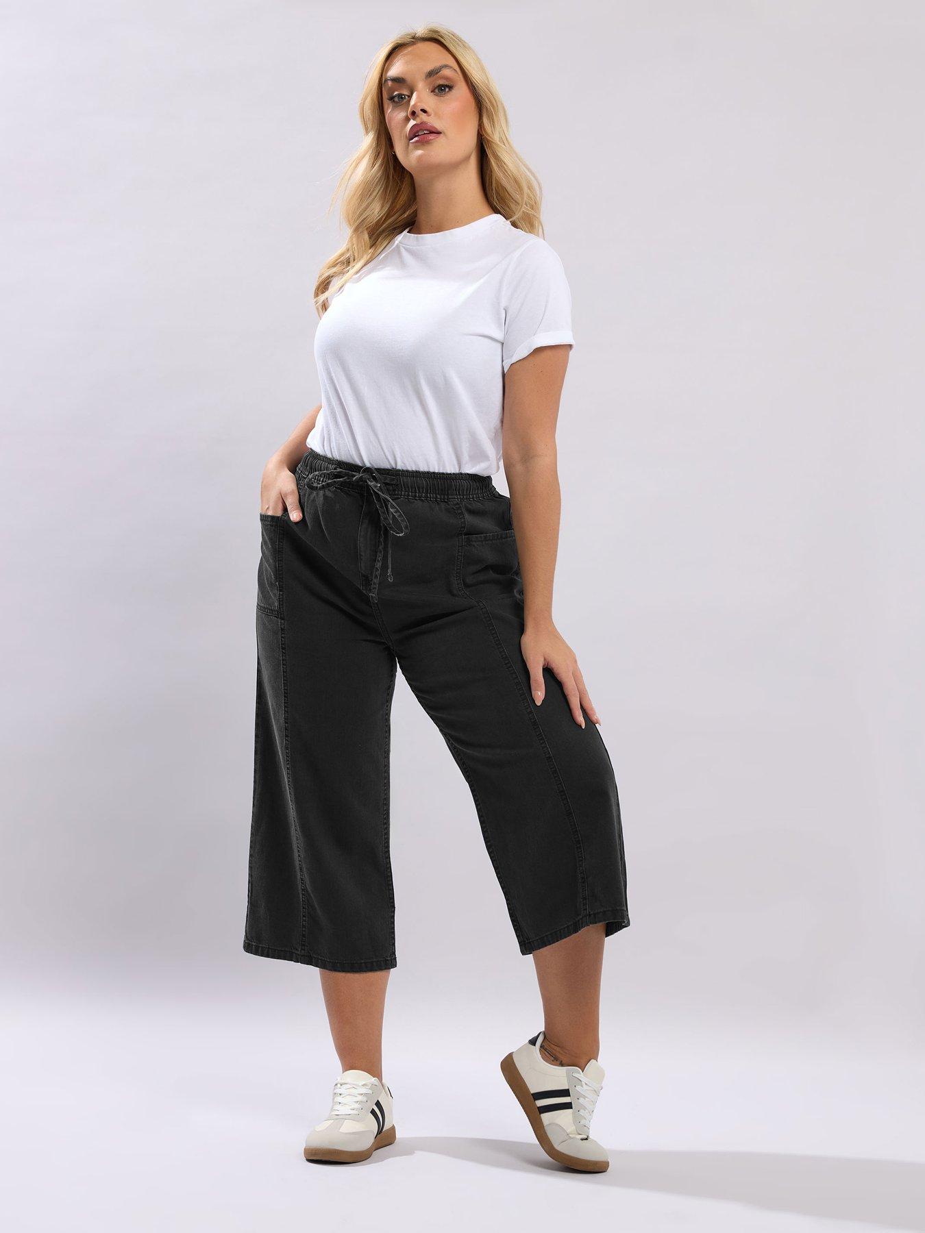 yours-curve-tie-waist-crop-trouser-blackback