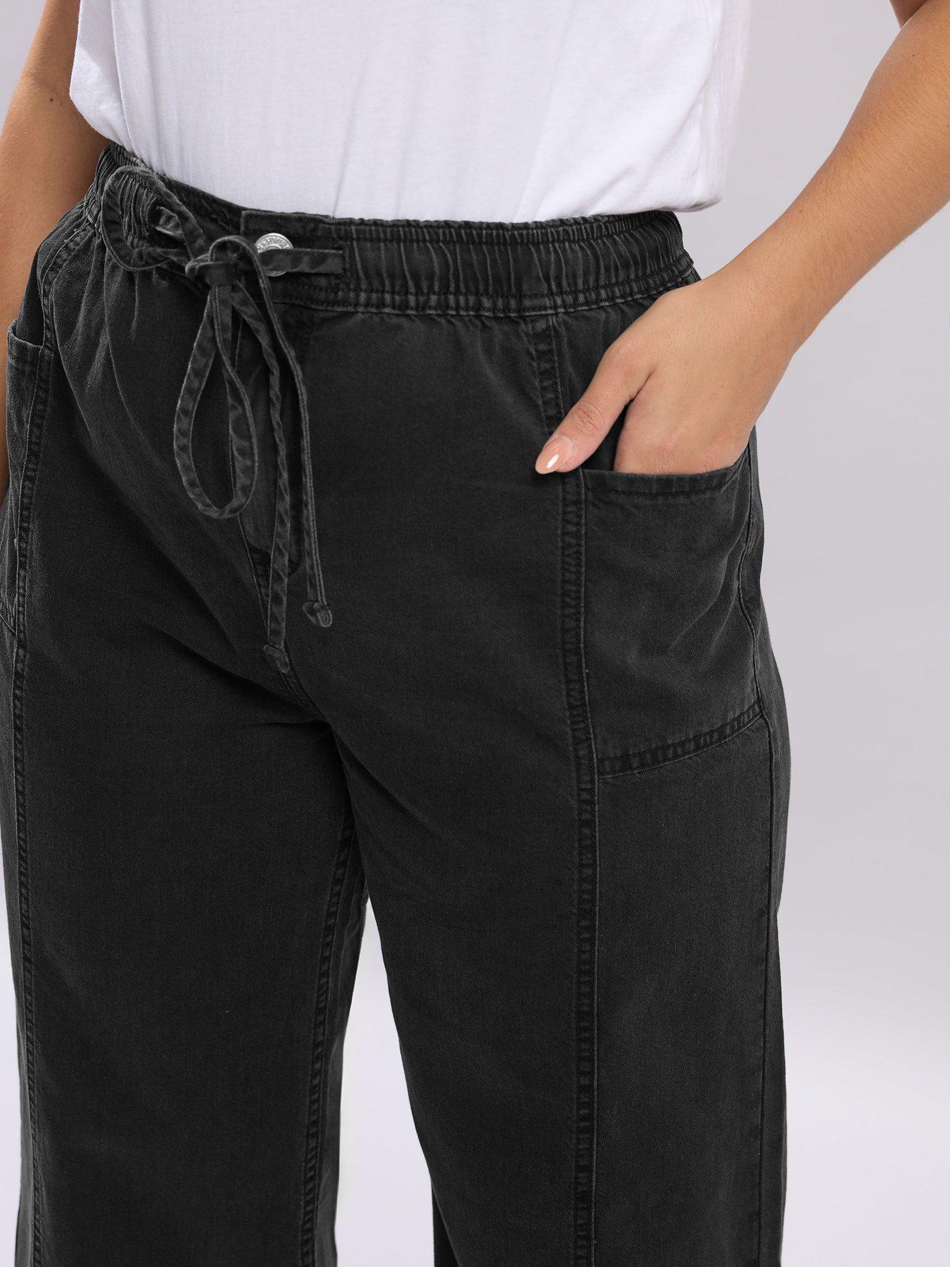 yours-curve-tie-waist-crop-trouser-blackoutfit