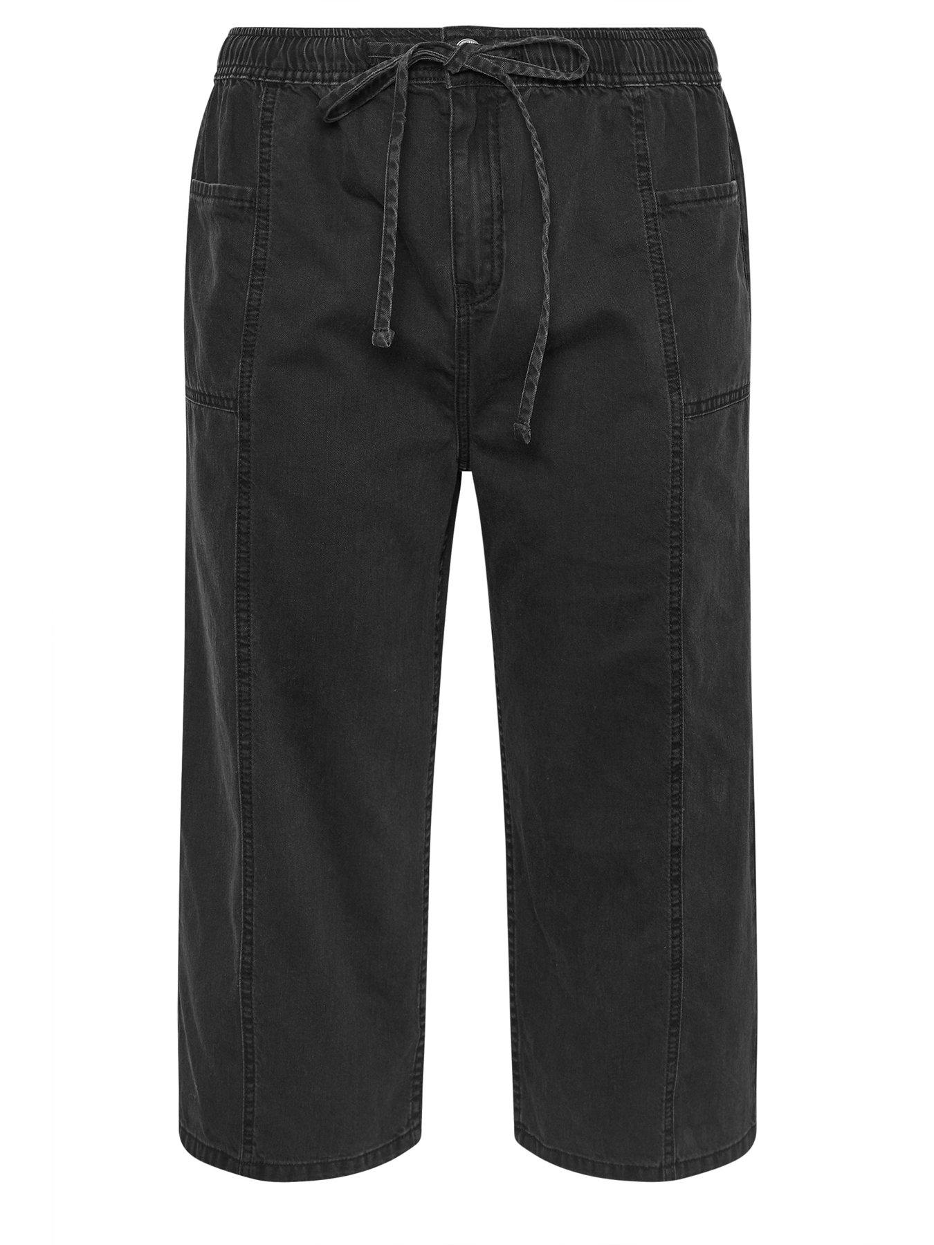 yours-curve-tie-waist-crop-trouser-blackdetail