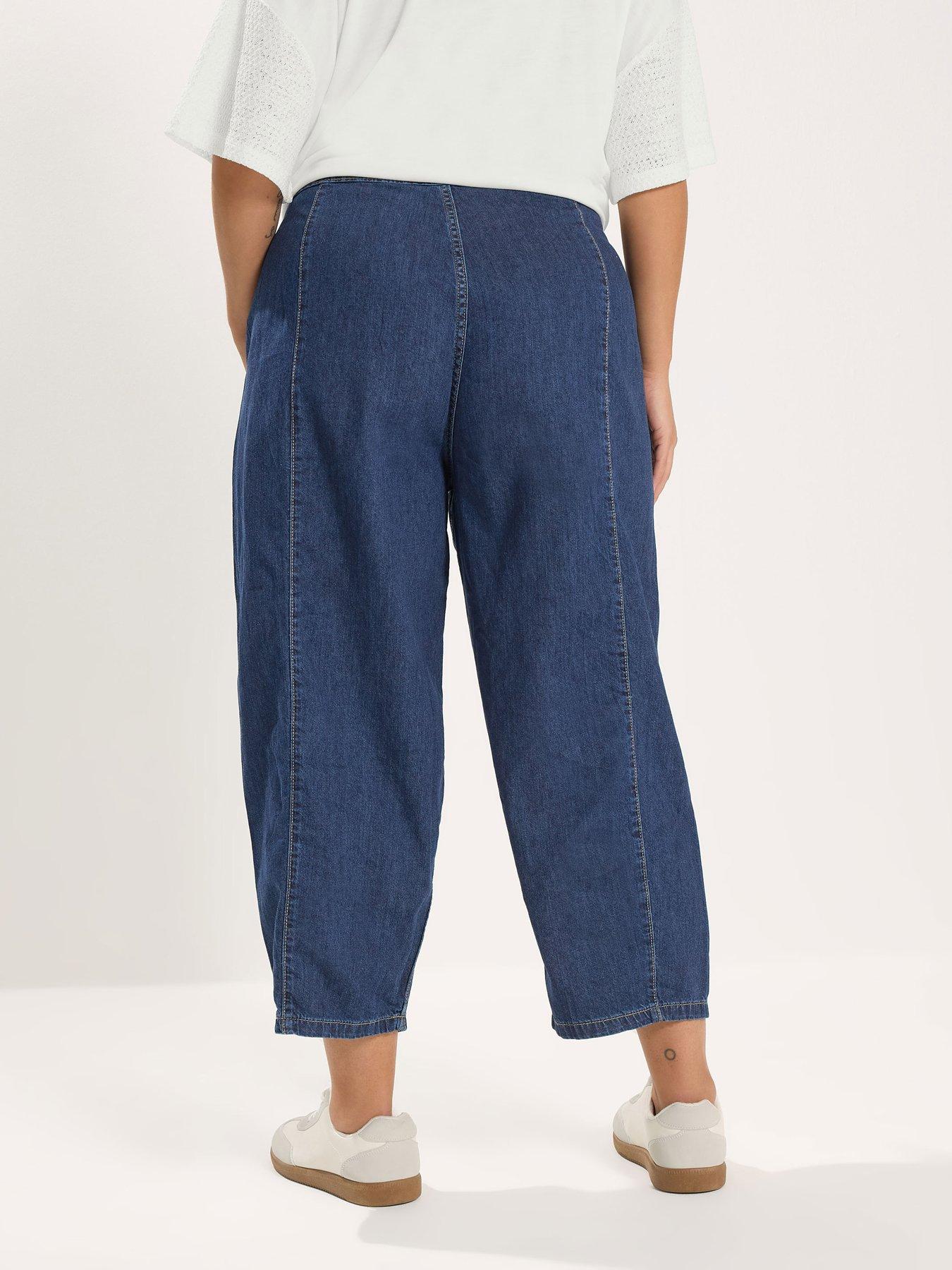 Image 2 of 5 of Yours Curve Crop Barrel Leg Jean