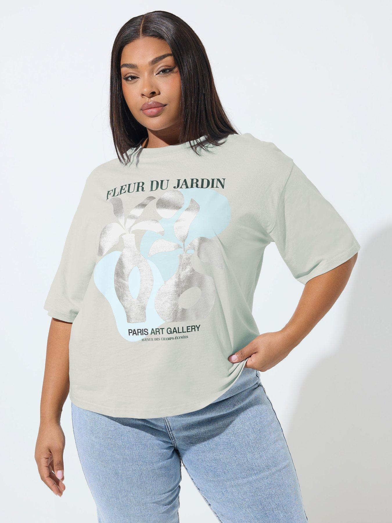 Yours Curve Foil Vase T-Shirt