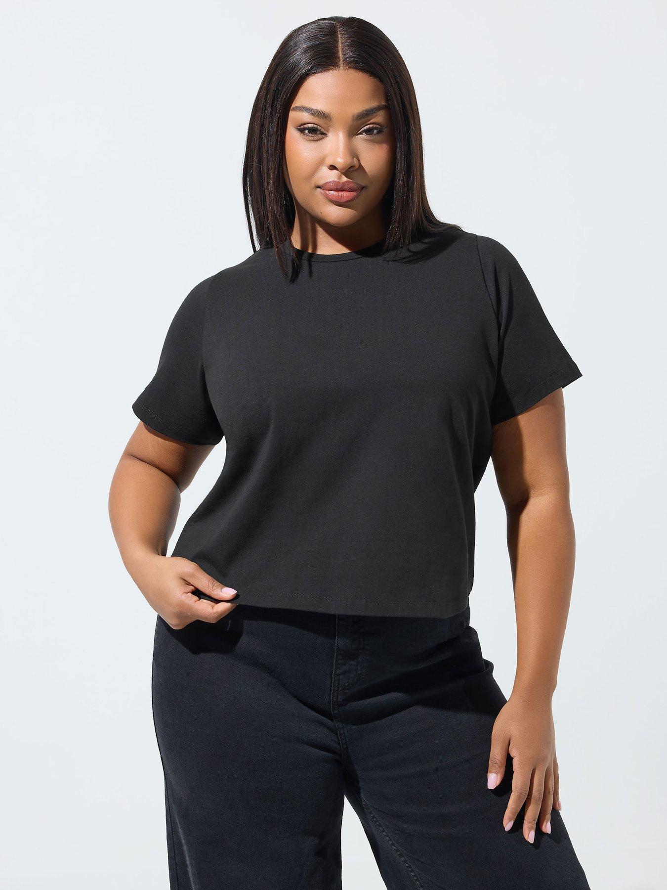 yours-curve-stretch-t-shirt-black