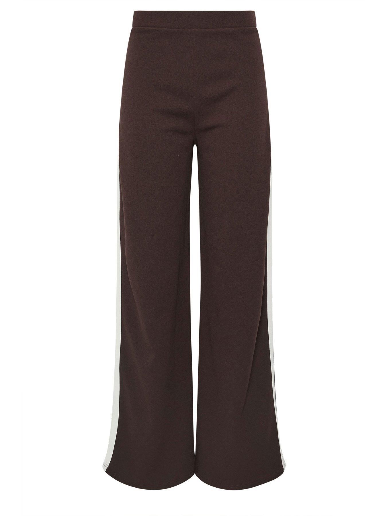 Image 5 of 5 of Long Tall Sally Tall Side Stripe Trousers 34" - Brown