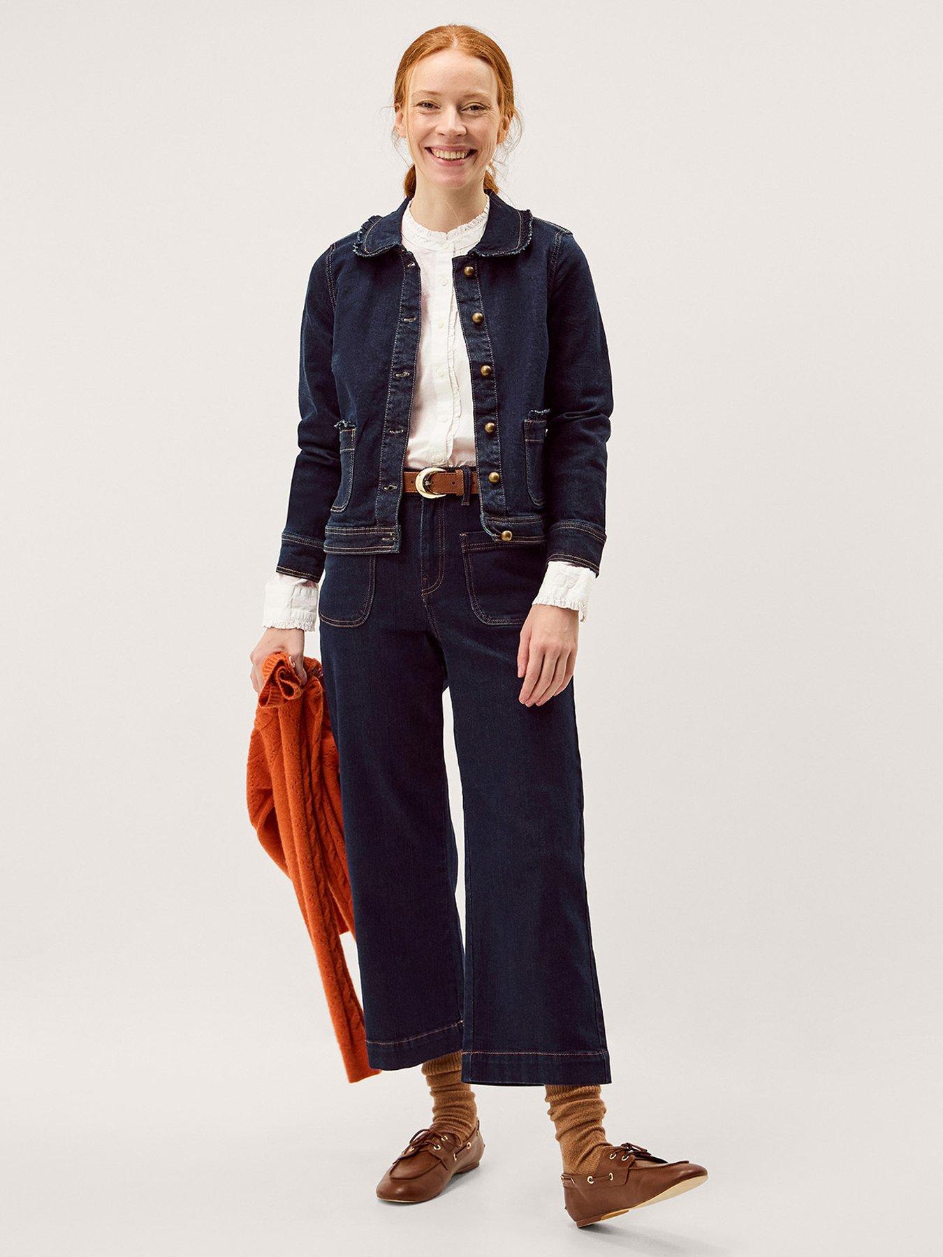Image 3 of 5 of Monsoon Sadie Frill Denim Jacket - Blue