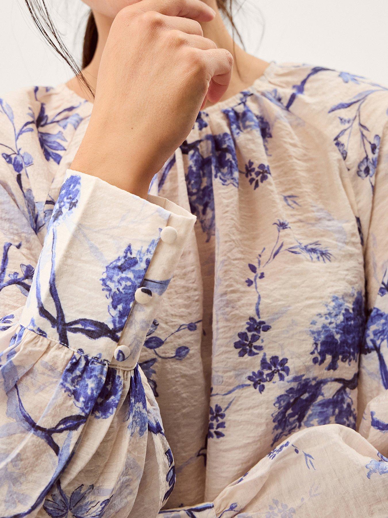 Image 4 of 5 of Monsoon Jada Print Blouse - Pink