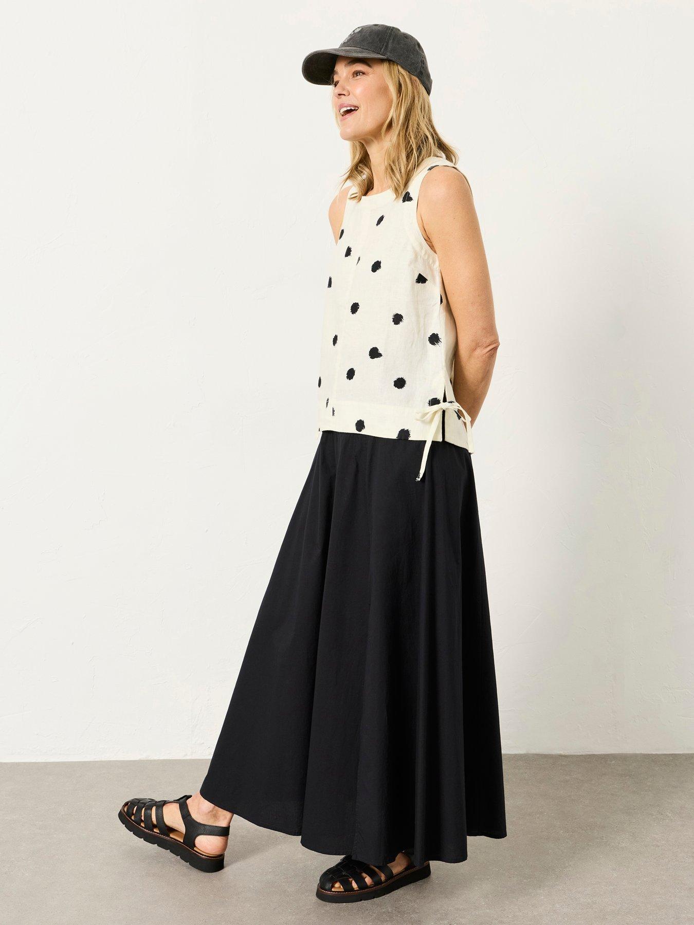 Image 3 of 6 of FatFace Darcy Linen Spot Blouse - Ivory