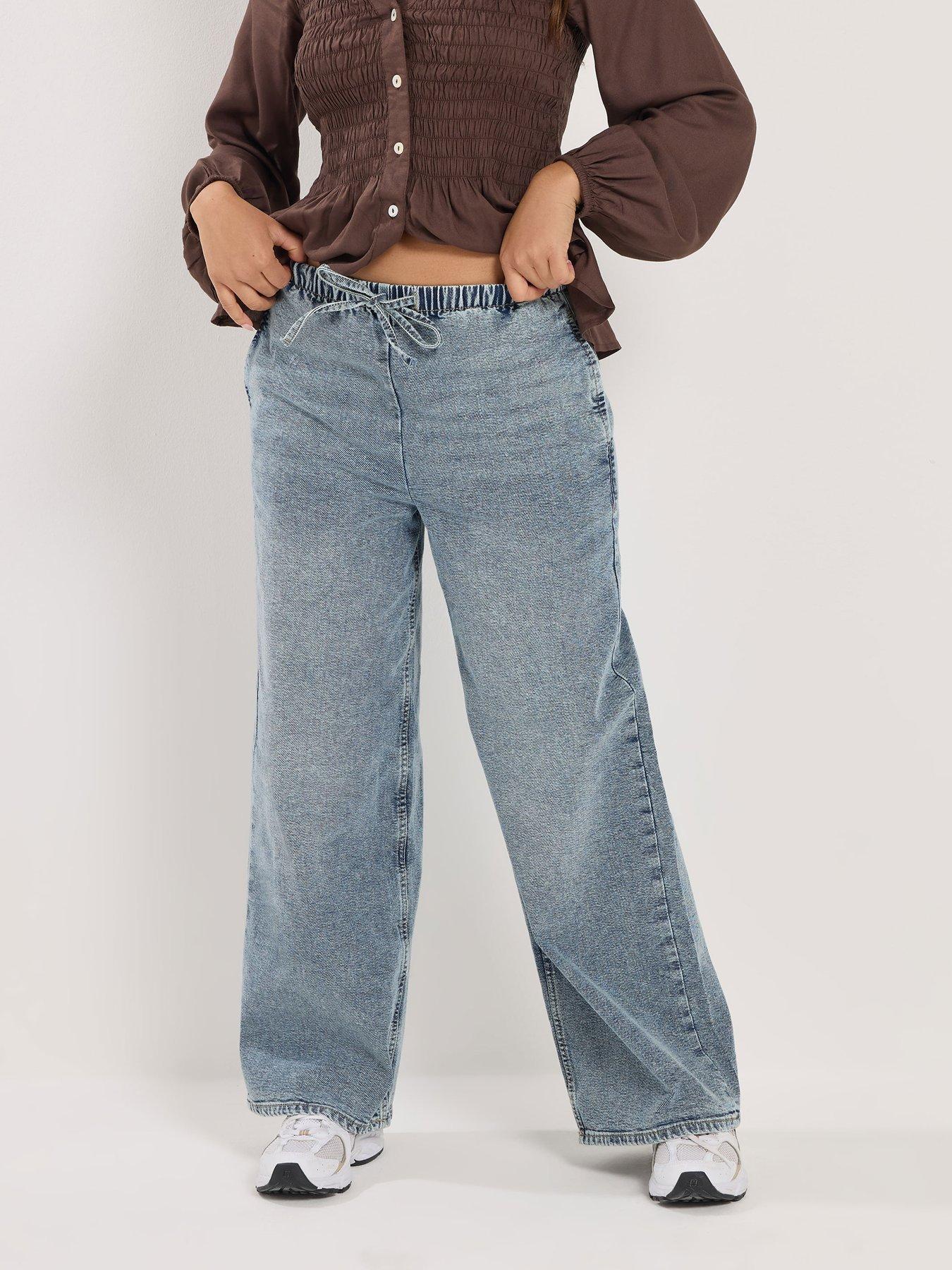 Image 1 of 5 of PixieGirl Petite Pull On Wide Leg Jean