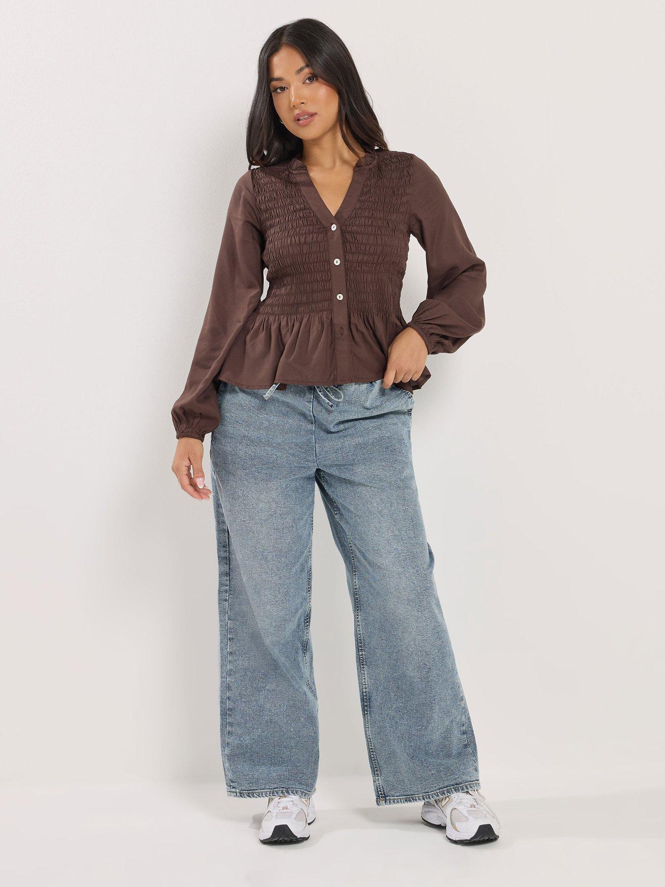 Image 3 of 5 of PixieGirl Petite Pull On Wide Leg Jean