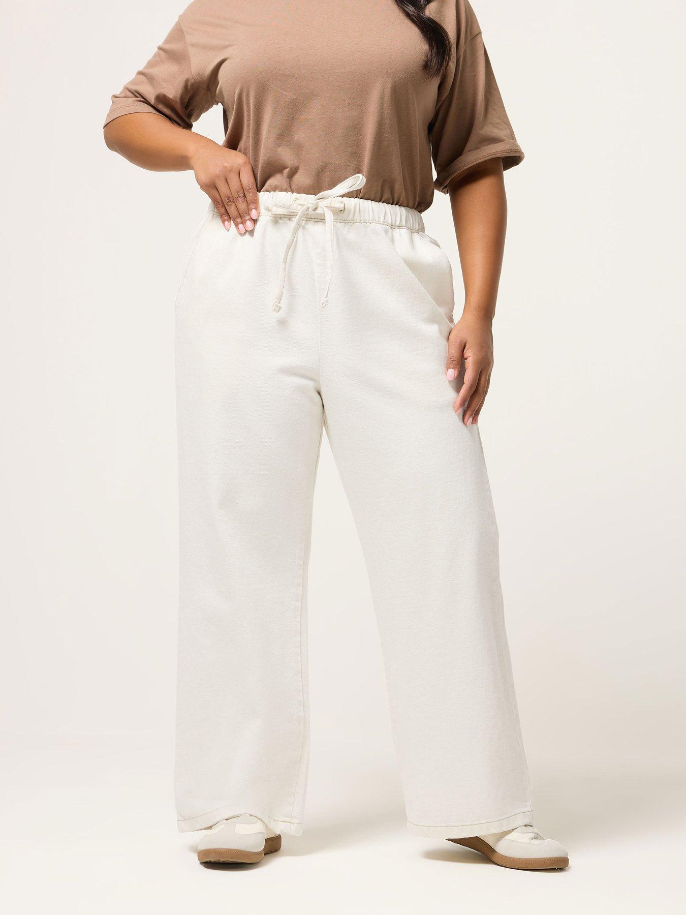 Image 1 of 5 of Yours Curve Pull On Wide Leg Jean