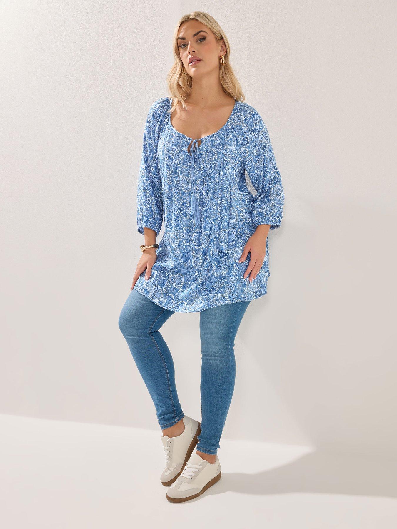 Image 3 of 6 of Yours Curve Long Sleeve Gypsy Top