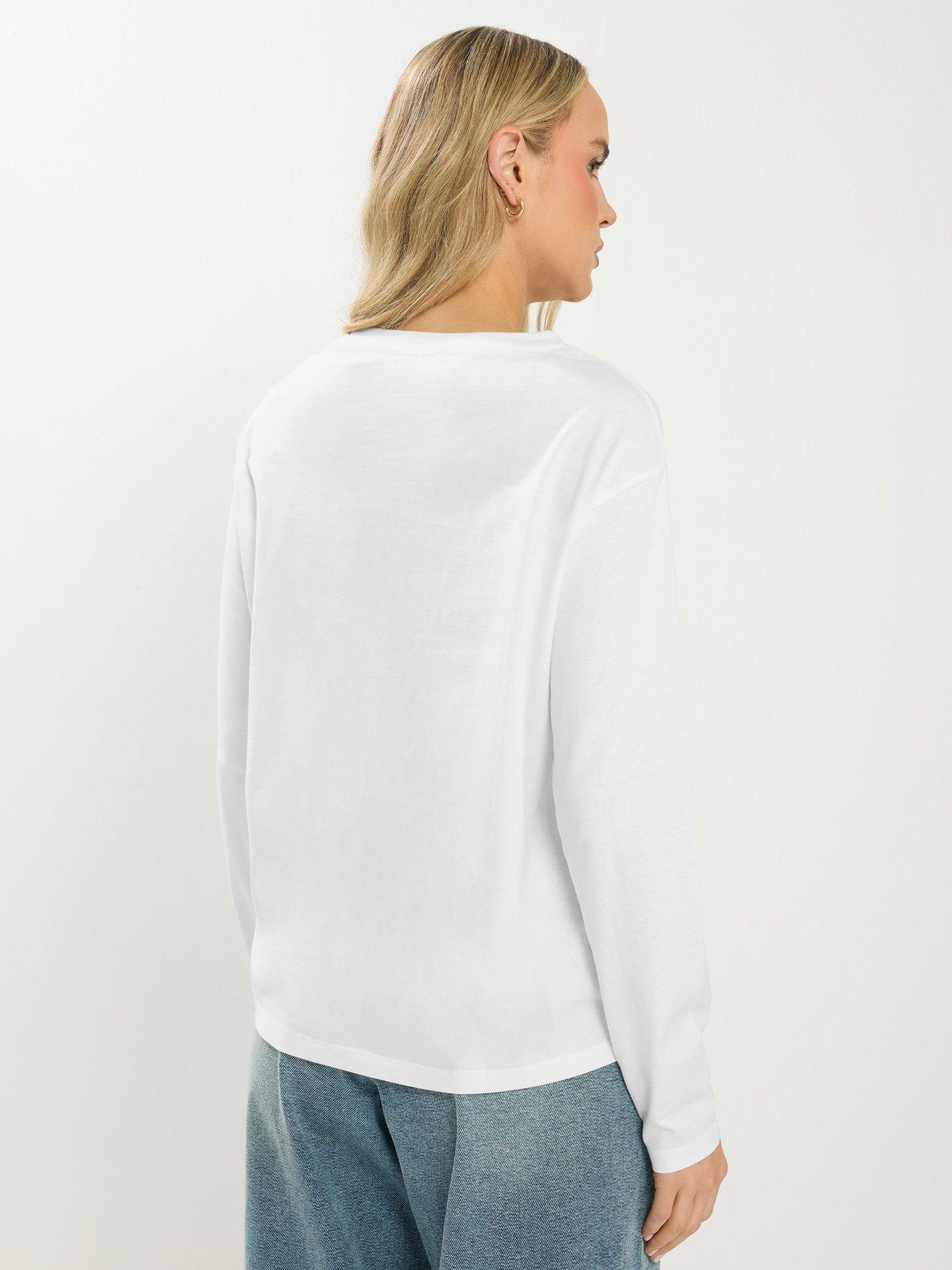 Image 2 of 5 of Long Tall Sally Tall Matcha Oversized Printed T-Shirt - White