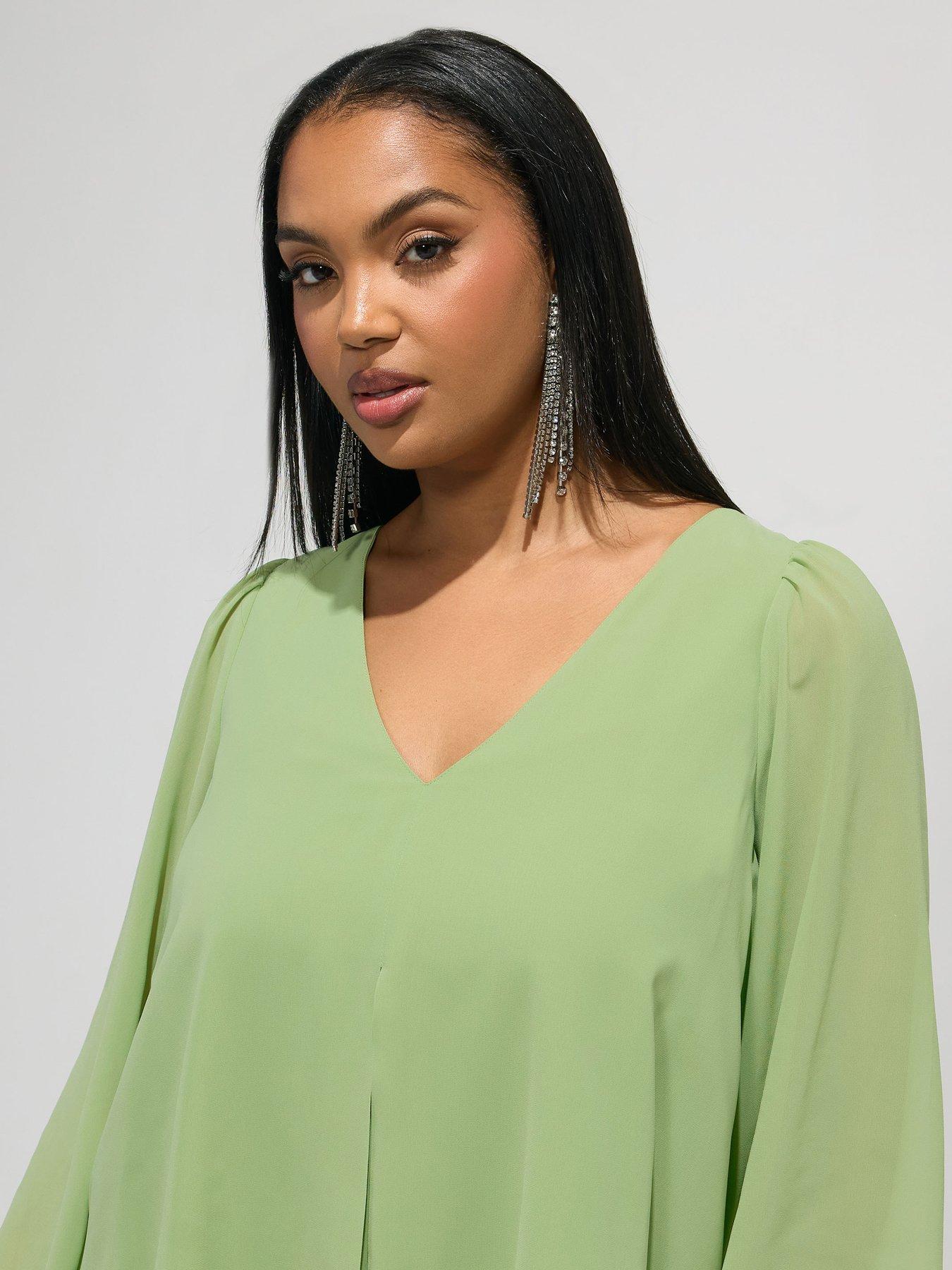 yours-curve-half-placket-spot-dressoutfit