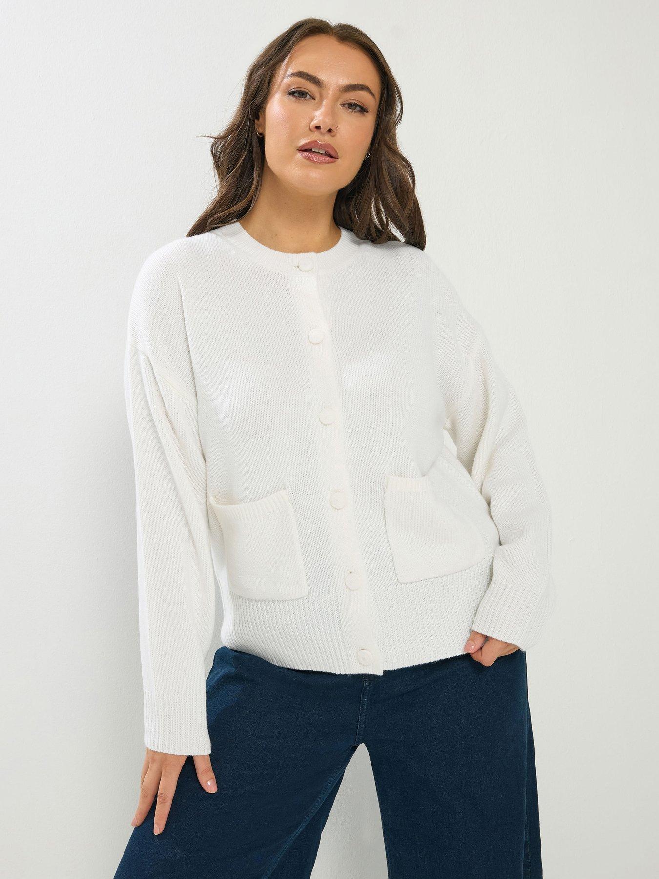 yours-curve-button-through-bomber-cardigan-creamfront