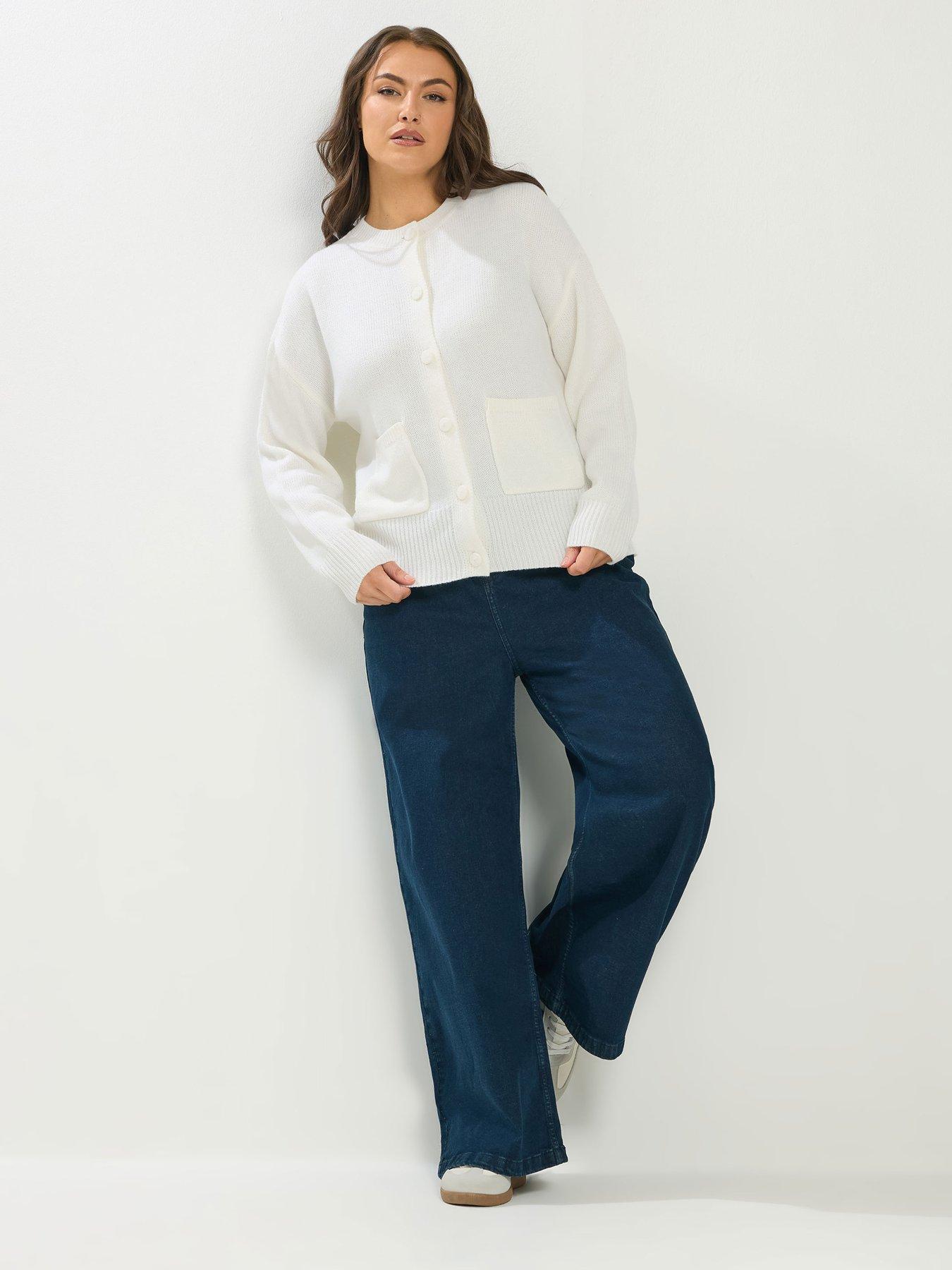 yours-curve-button-through-bomber-cardigan-creamback
