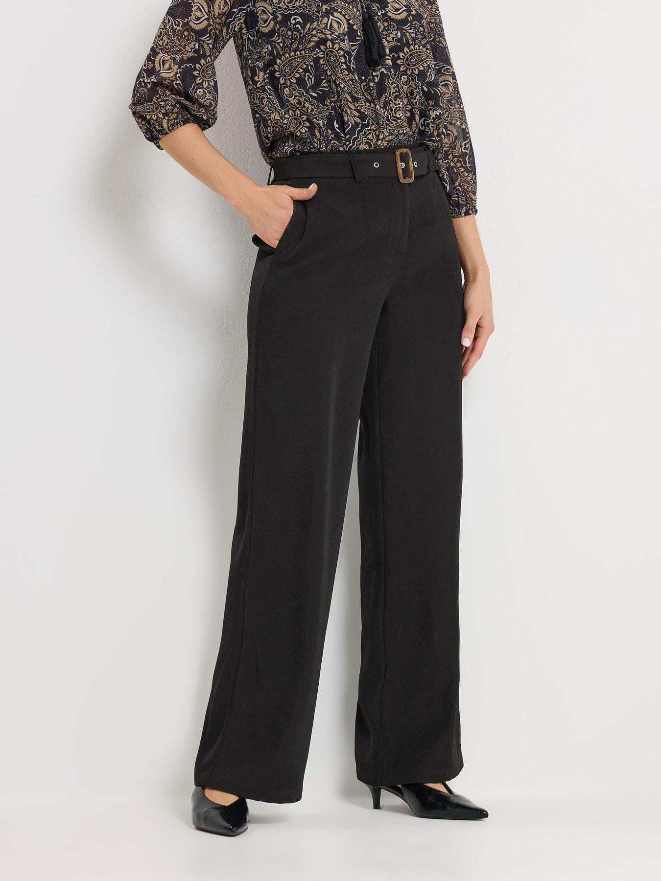 Long Tall Sally Tall Belted Wide Leg Trousers 36"