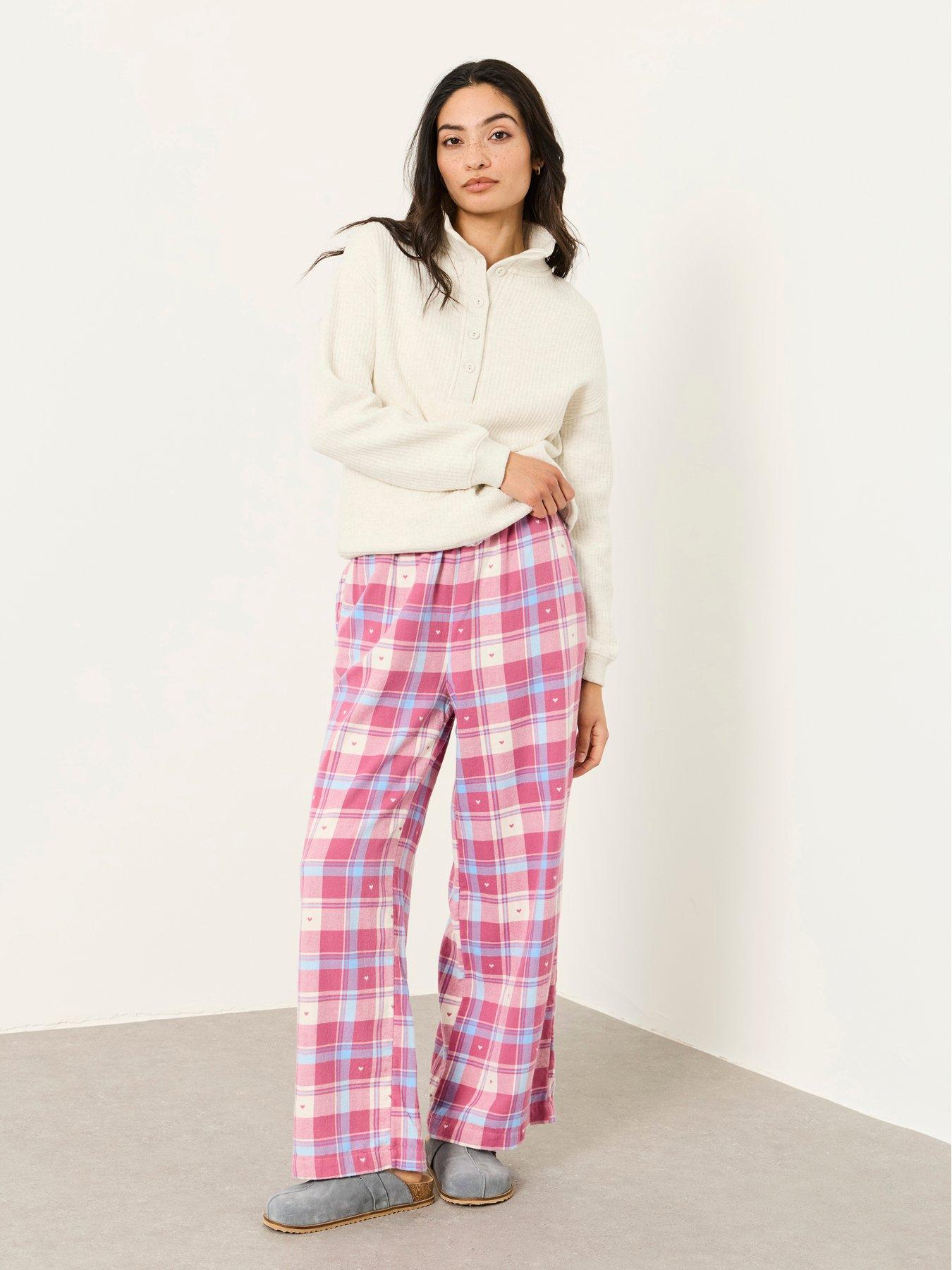 Image 3 of 6 of FatFace Lola Heart Pyjama Bottom - Pink