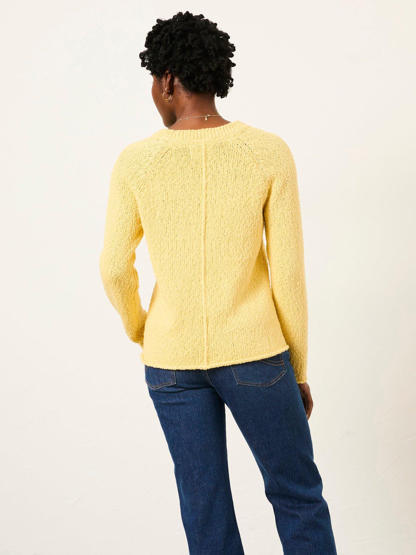 Image 2 of 5 of FatFace Sophia Knitted Slub Jumper - Yellow