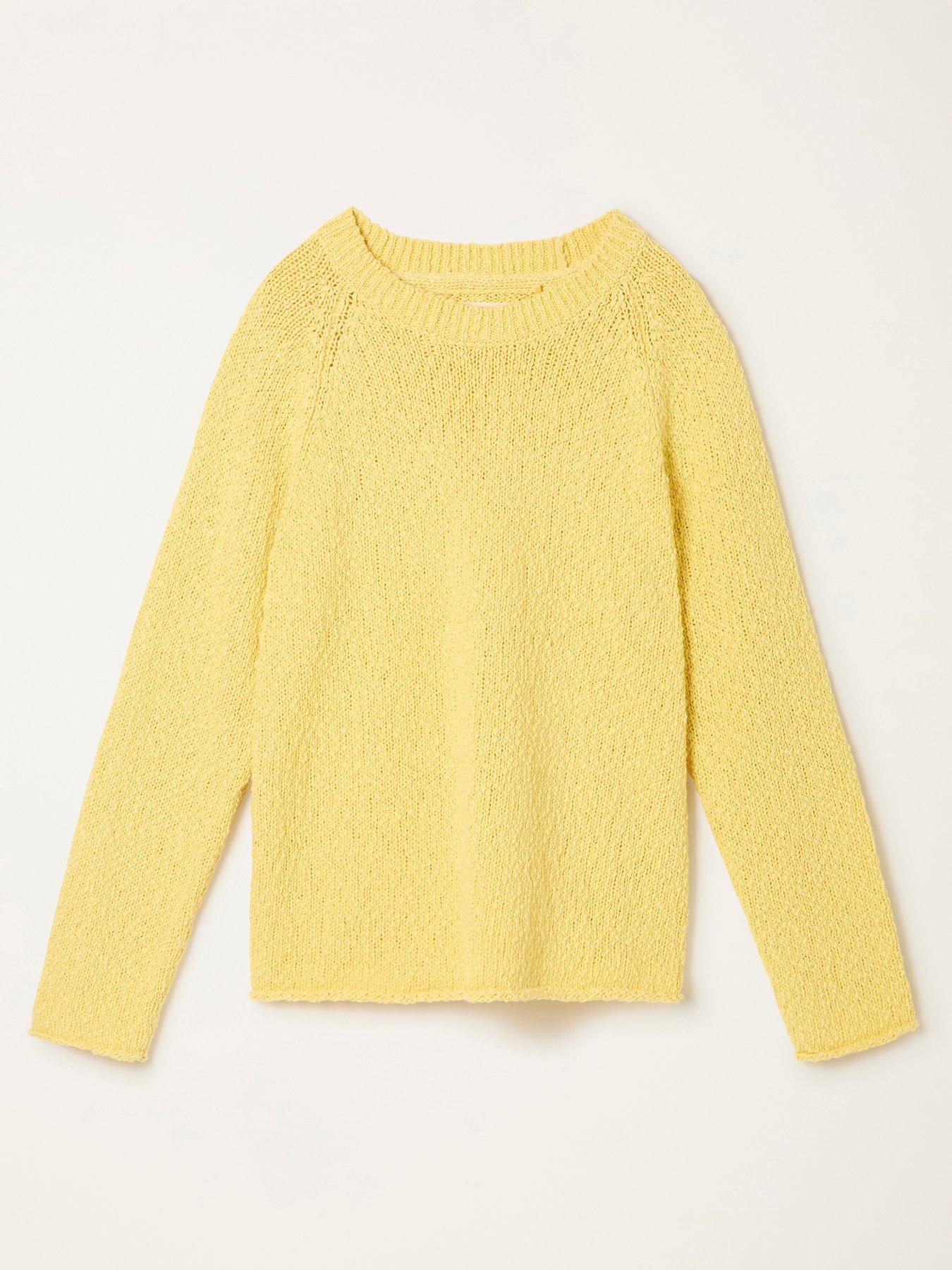 Image 5 of 5 of FatFace Sophia Knitted Slub Jumper - Yellow