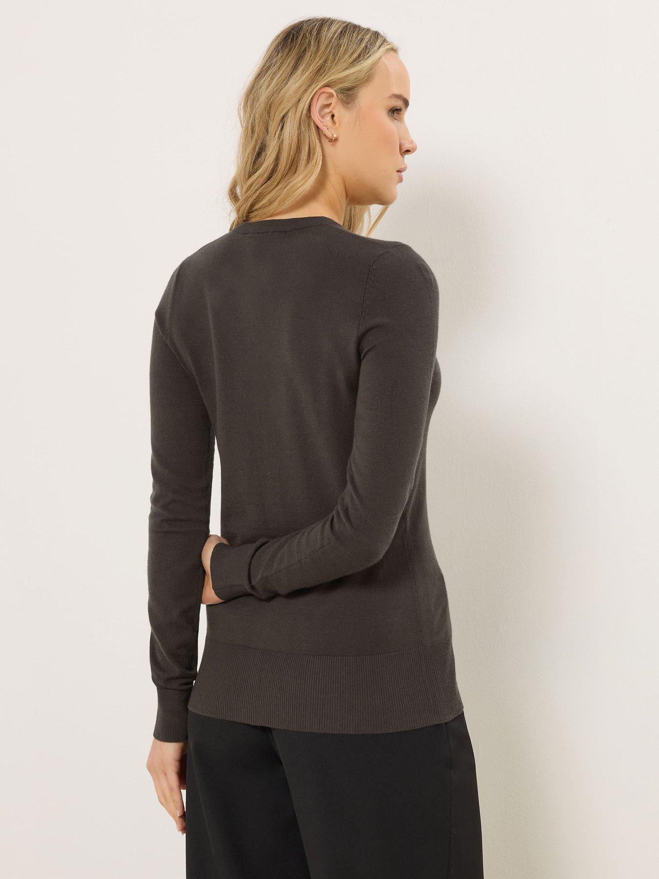 long-tall-sally-crew-neck-cardigan-brownstillFront