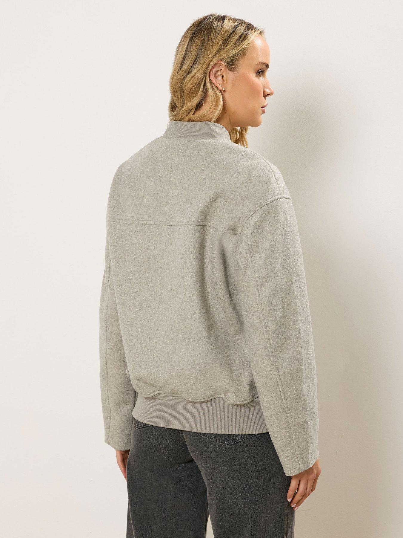 Image 2 of 6 of Long Tall Sally Cosy Brushed Bomber Jacket - Cream