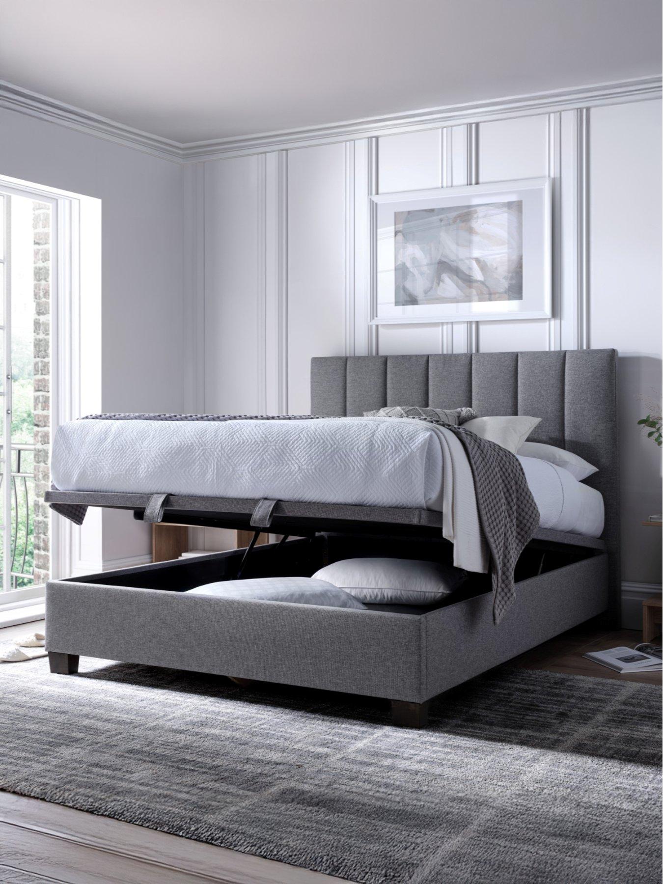 Image 4 of 5 of The Very Collection Wendel End Lift Up Storage Ottoman With Aspire Mattress Options (Buy &amp; SAVE!) - Grey