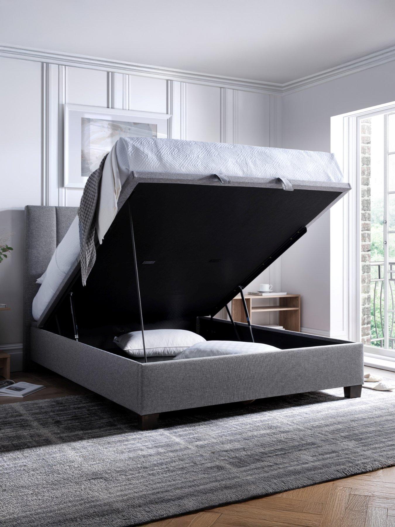 Image 5 of 5 of The Very Collection Wendel End Lift Up Storage Ottoman With Aspire Mattress Options (Buy &amp; SAVE!) - Grey