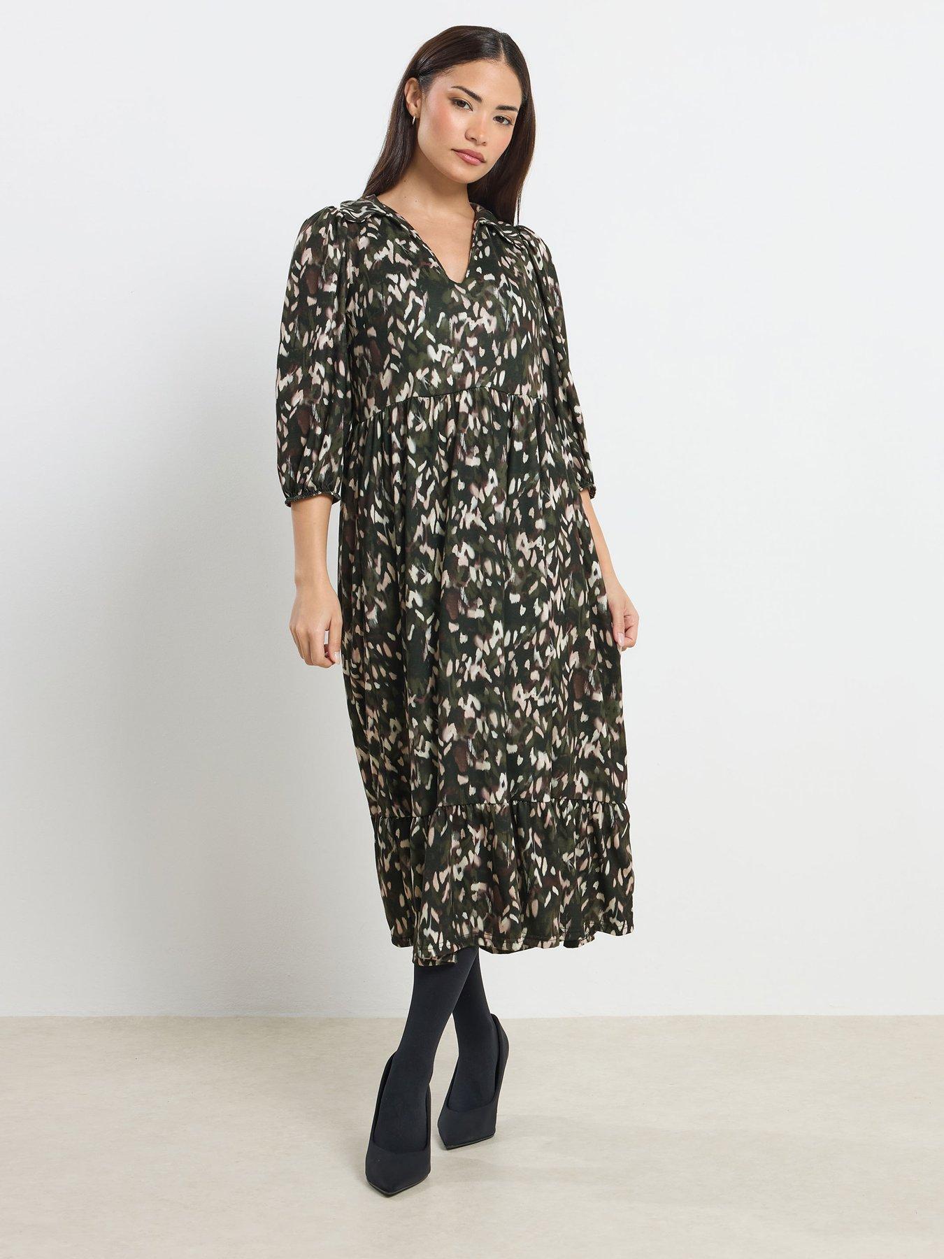 pixiegirl-petite-camo-animal-midaxi-dress-greenback