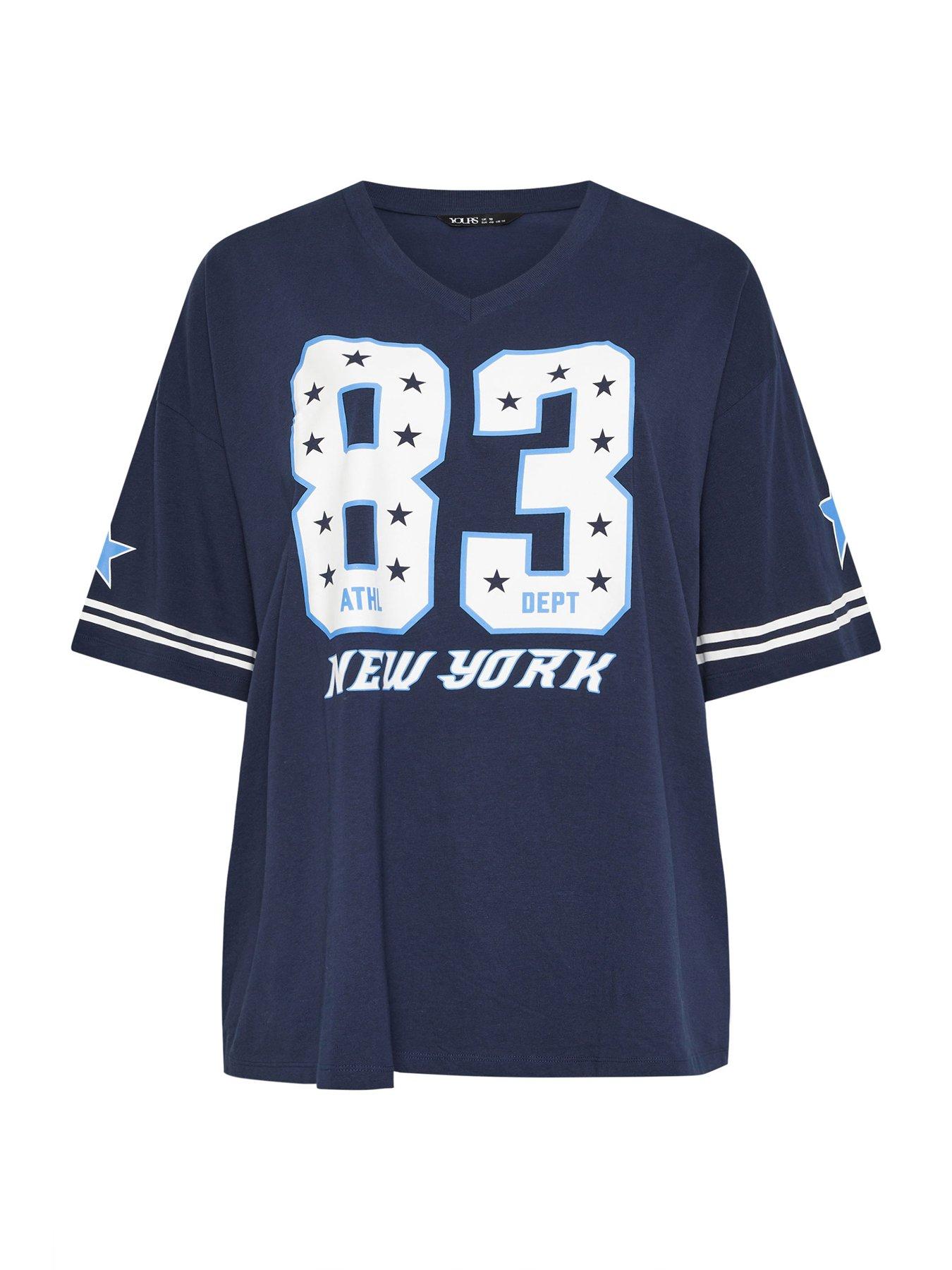 yours-curve-placement-boxy-varsity-t-shirt-bluedetail