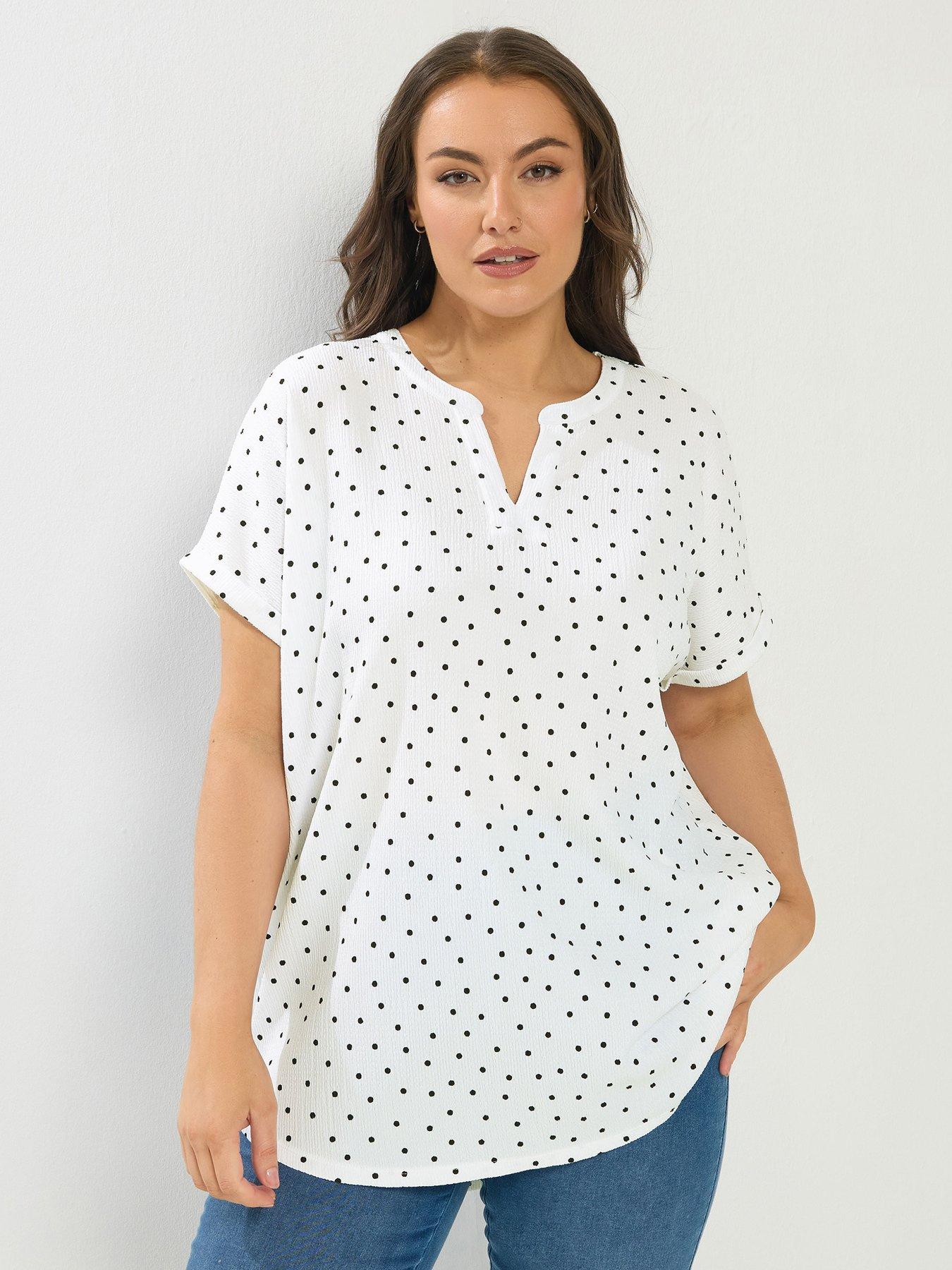 Image 1 of 5 of Yours Curve Grown On Notch Neck T-Shirt