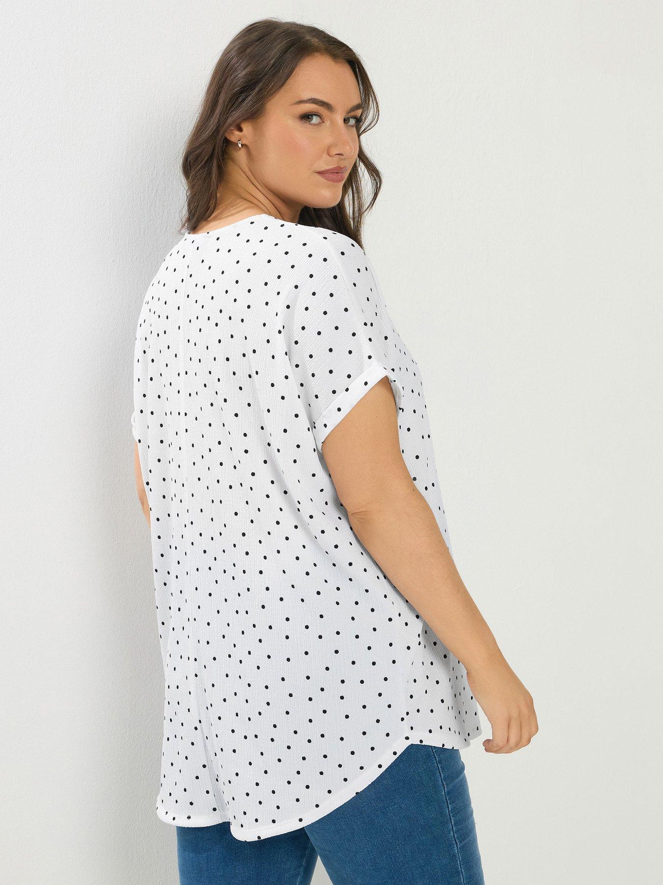 Image 2 of 5 of Yours Curve Grown On Notch Neck T-Shirt