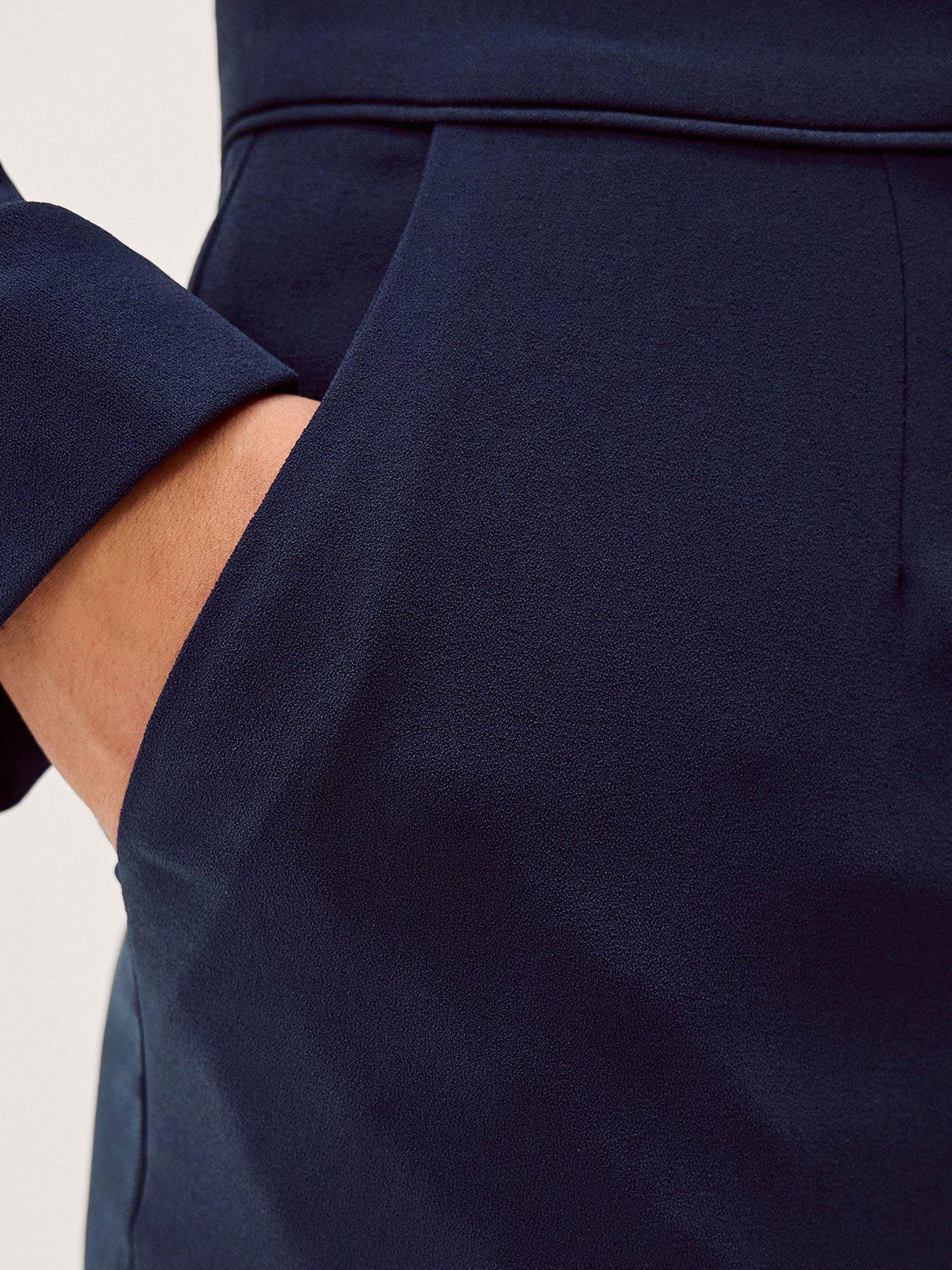 Image 5 of 5 of Monsoon Erin Flared Trousers - Navy