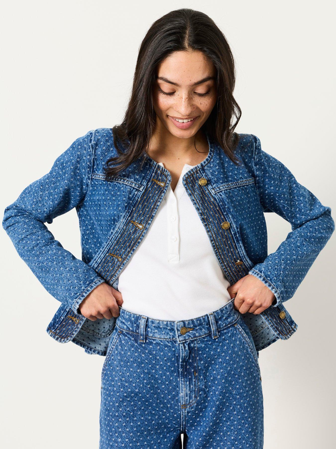 Image 5 of 6 of FatFace Maeve Denim Jacket - Blue