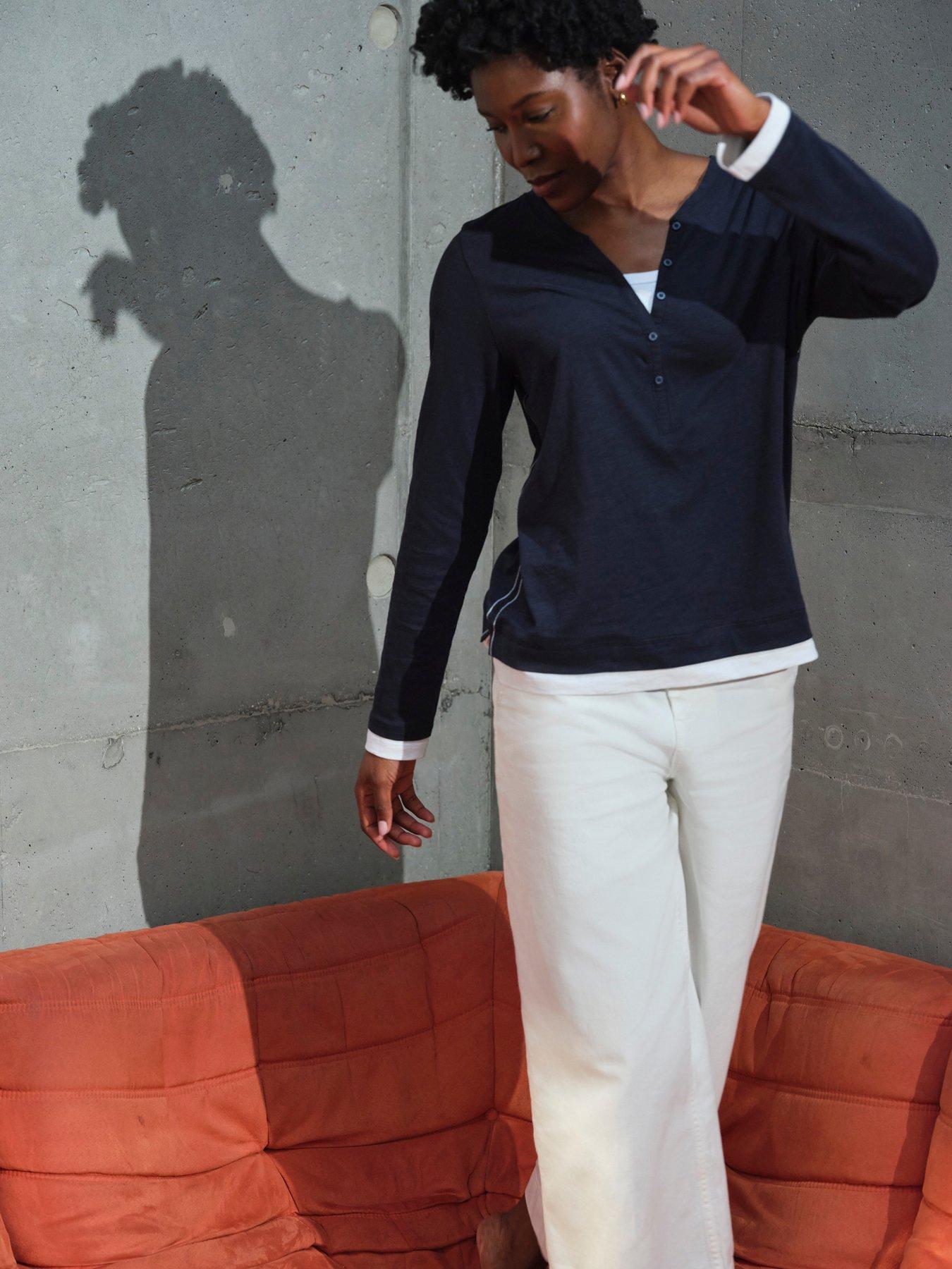Image 5 of 6 of FatFace Hove Crop Trouser - White