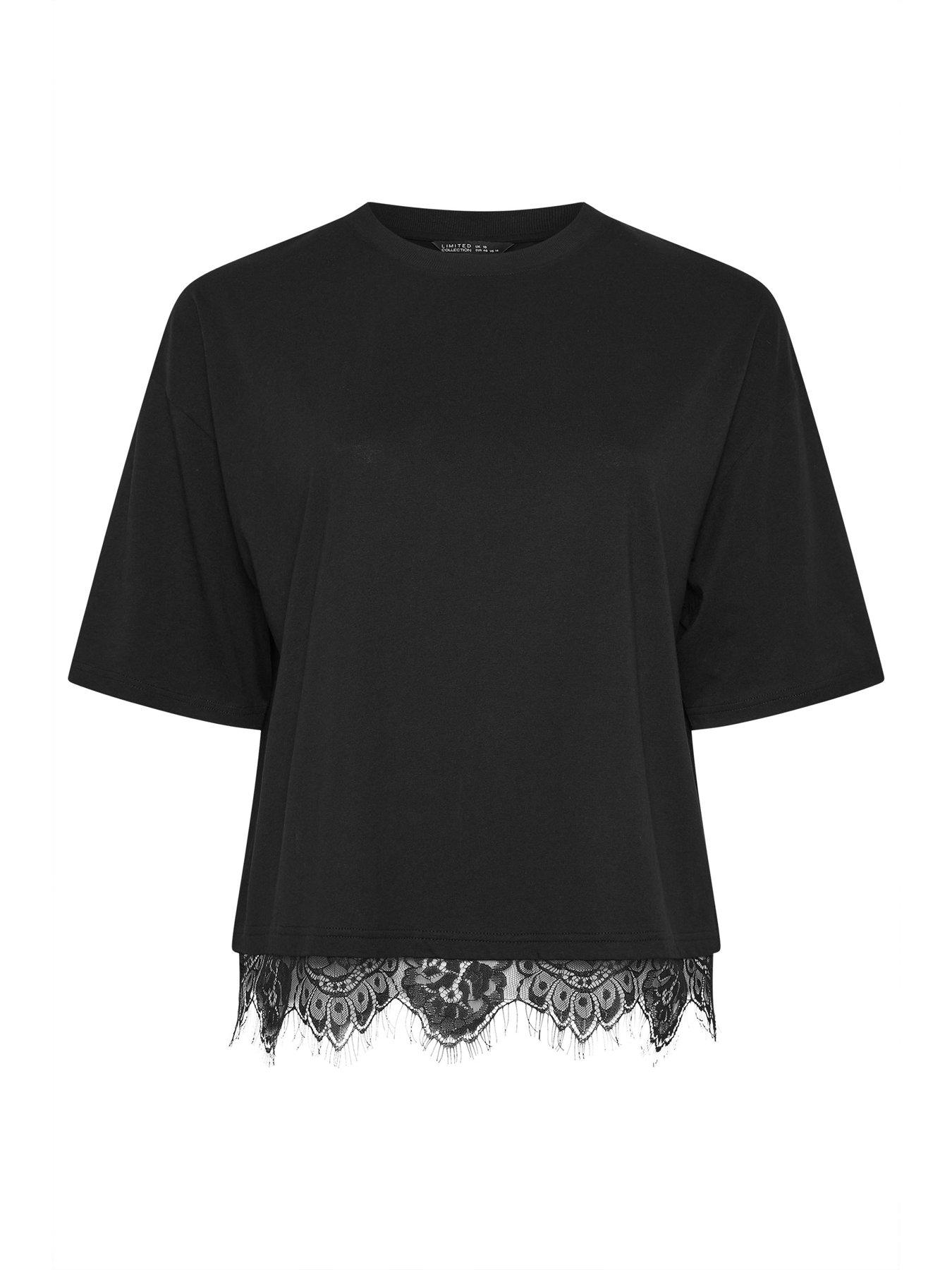 yours-curve-lace-hem-top-blackdetail