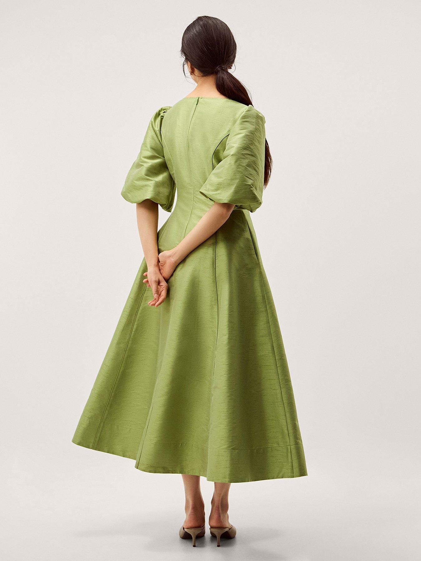 monsoon-beatrice-a-line-midi-dress-greenstillFront
