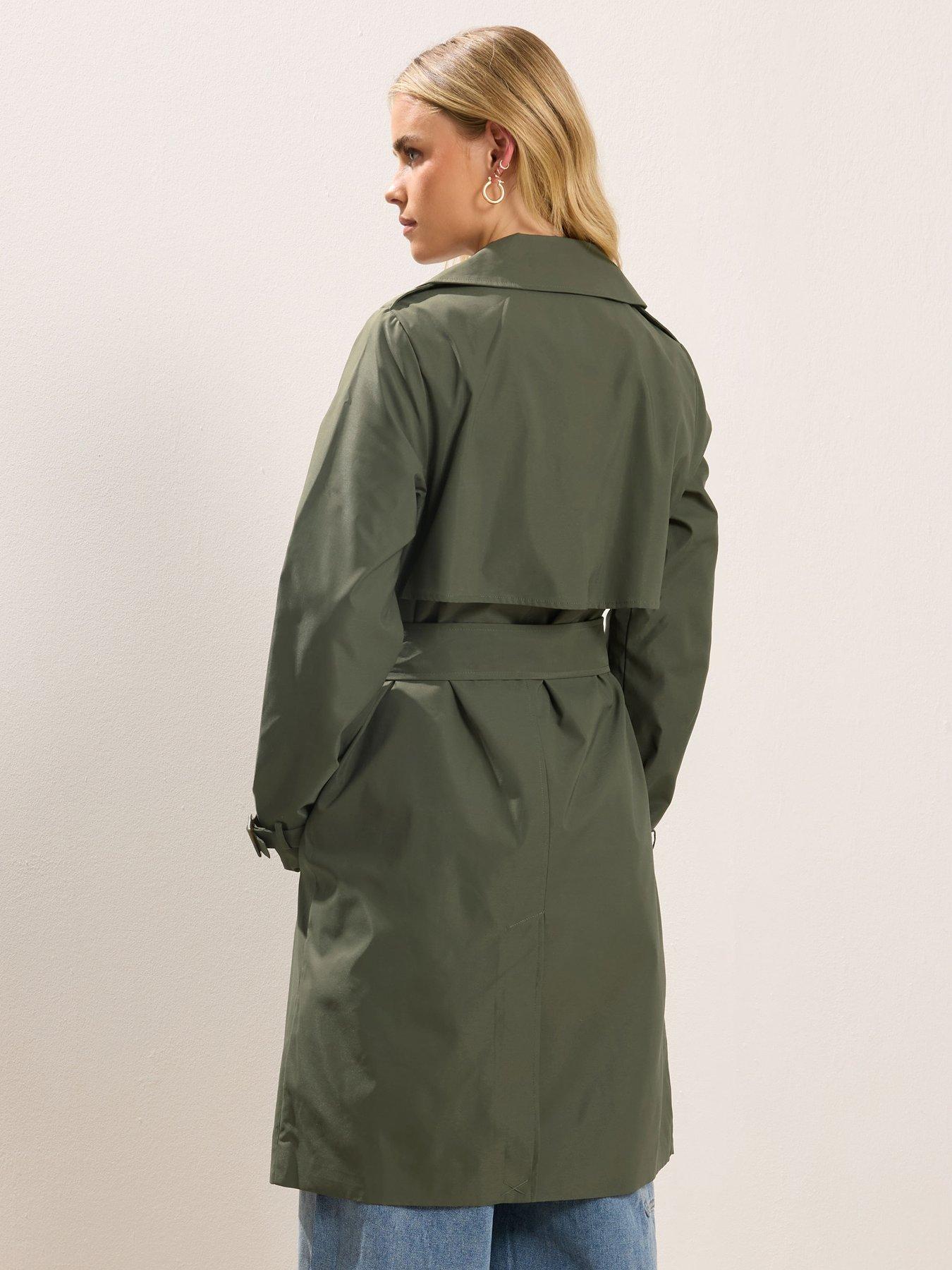 Image 2 of 4 of PixieGirl Petite Trench Coat - Green