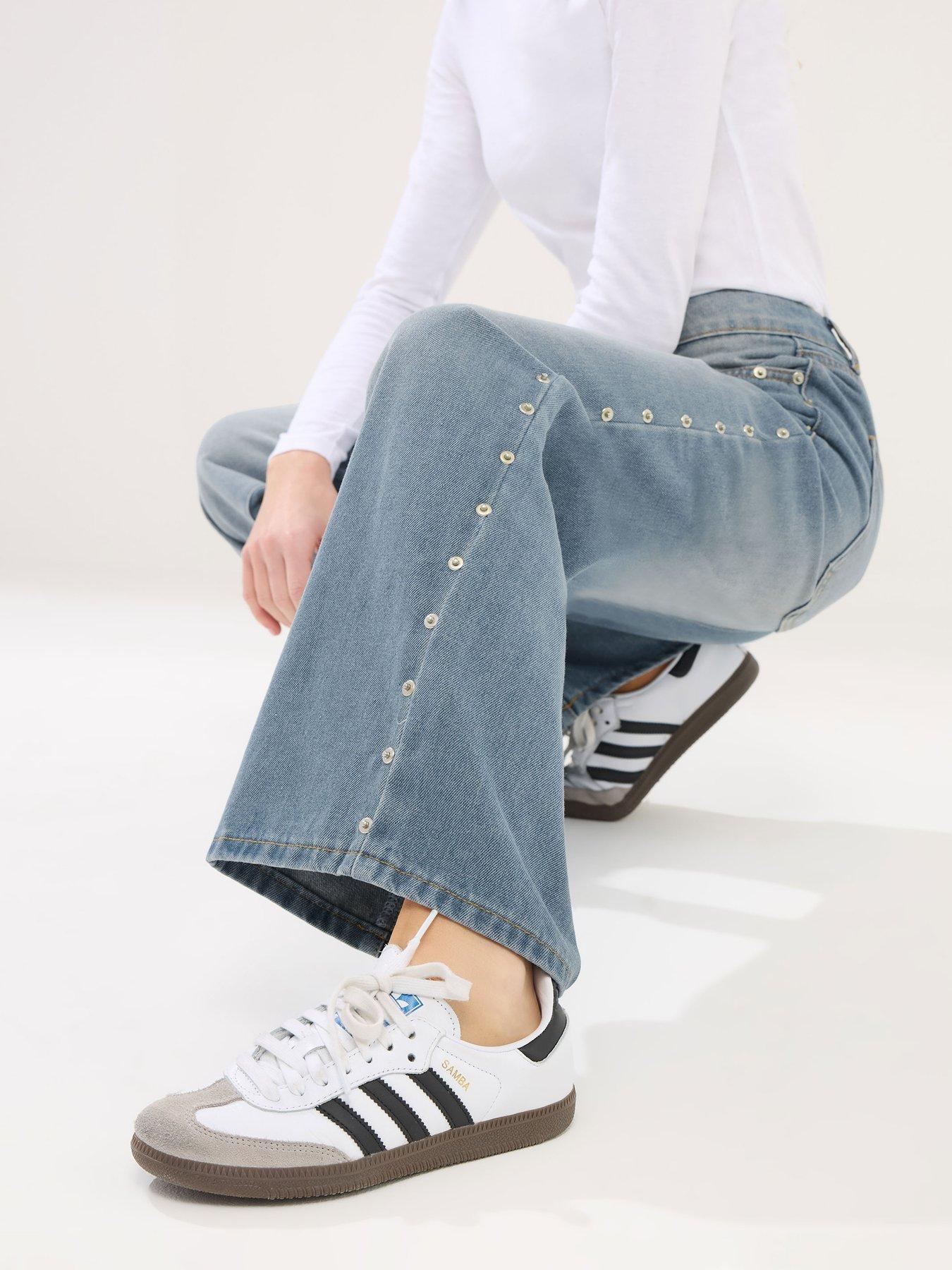 Image 4 of 5 of PixieGirl Petite Rivet Side Seam Jeans