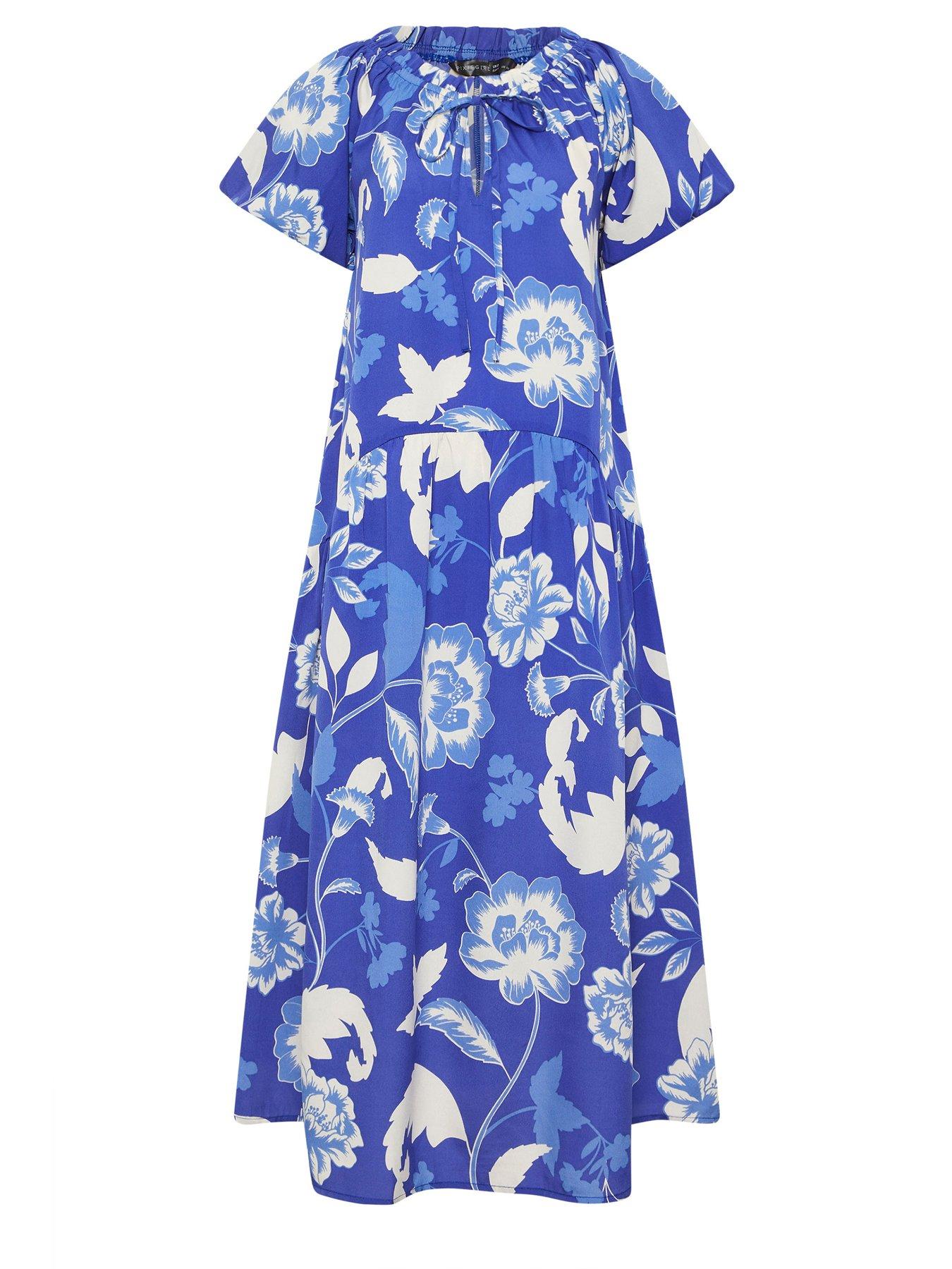 pixiegirl-petite-floral-tie-neck-midi-dress-bluedetail