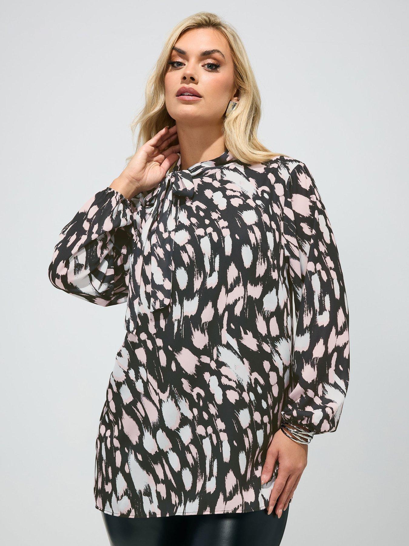 Yours Curve Animal Bow Blouse
