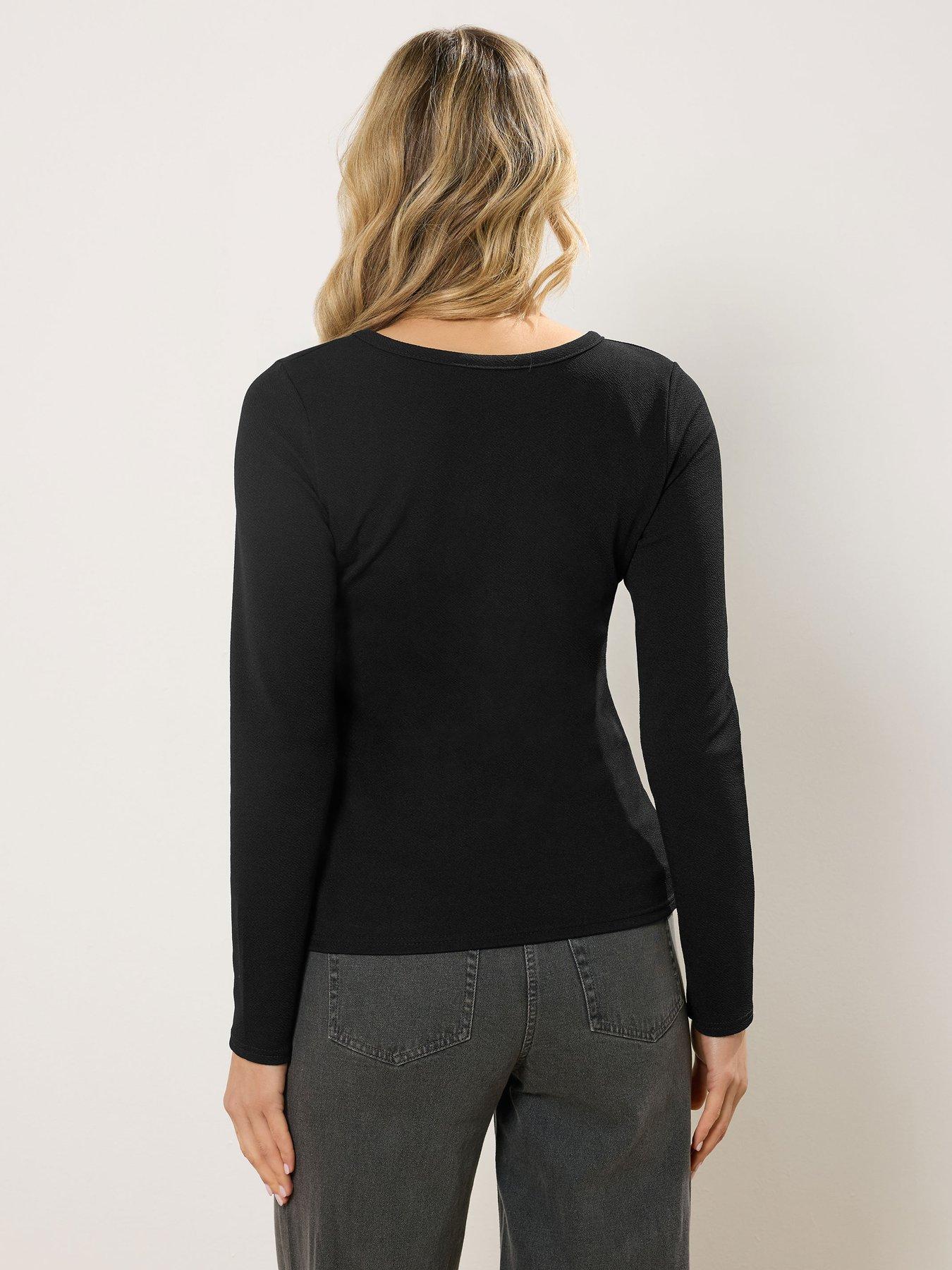 Image 2 of 5 of Long Tall Sally Tall Seamed Top - Black