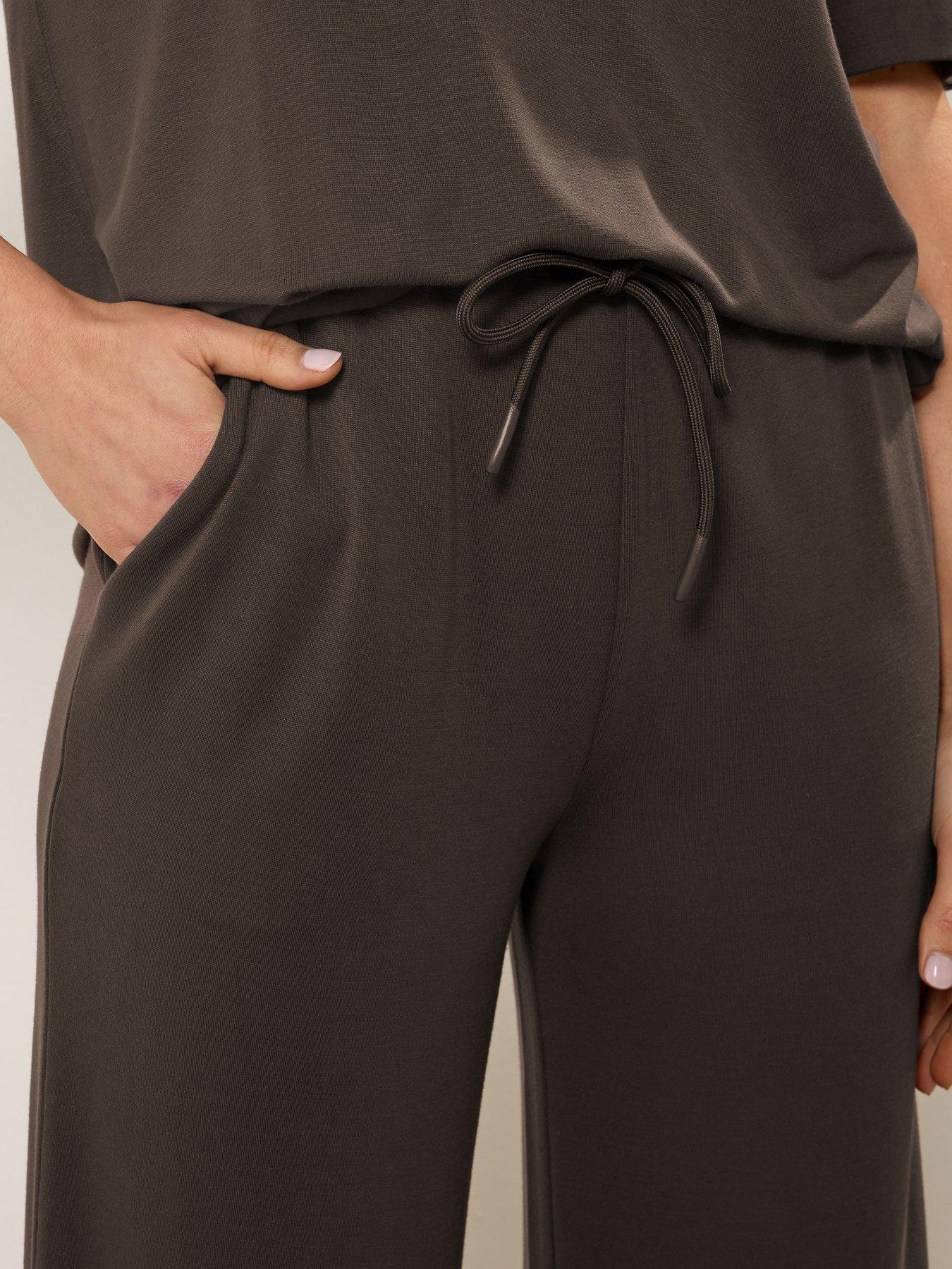 Image 4 of 5 of Long Tall Sally Premium Wide Leg Trousers 36" - Brown