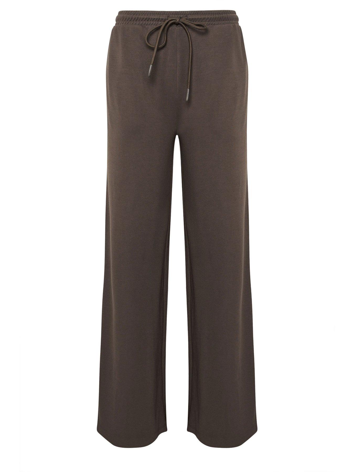 Image 5 of 5 of Long Tall Sally Premium Wide Leg Trousers 36" - Brown