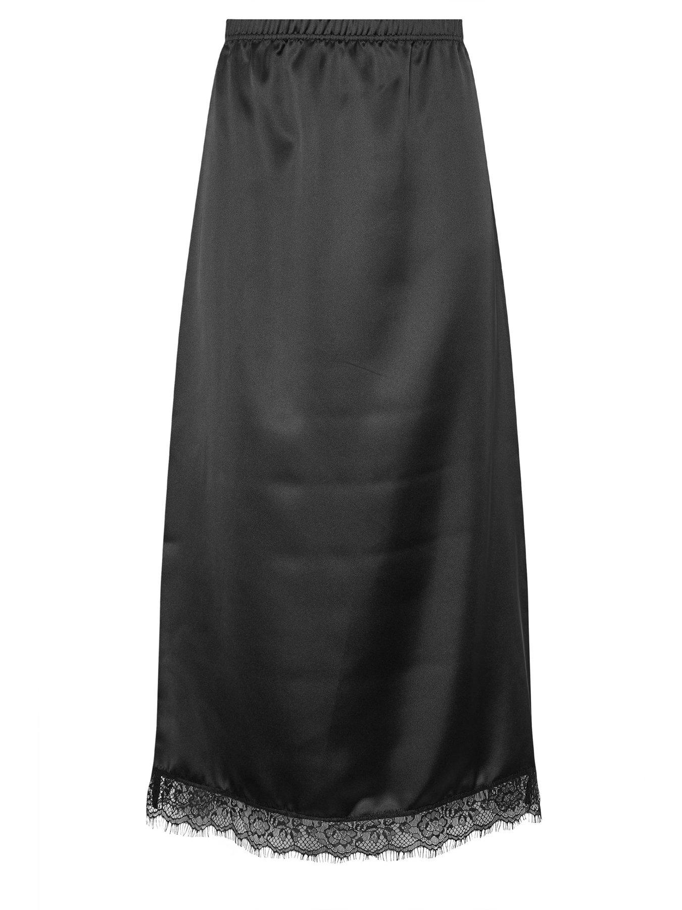 Image 5 of 5 of Long Tall Sally Tall Midaxi Lace Skirt - Black