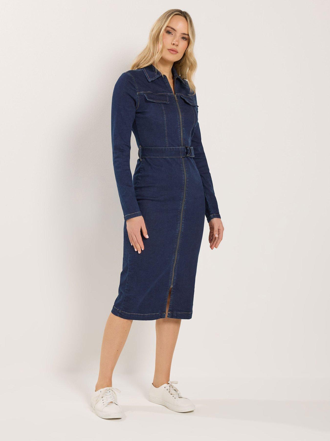 long-tall-sally-tall-denim-zip-through-midi-dressfront